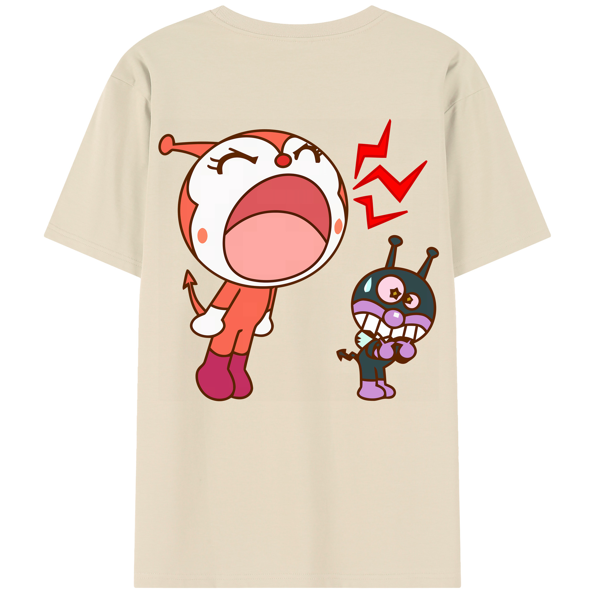 （画像用） アンパンマン Anpanman 綿100％半袖Tシャツ（背面プリント）