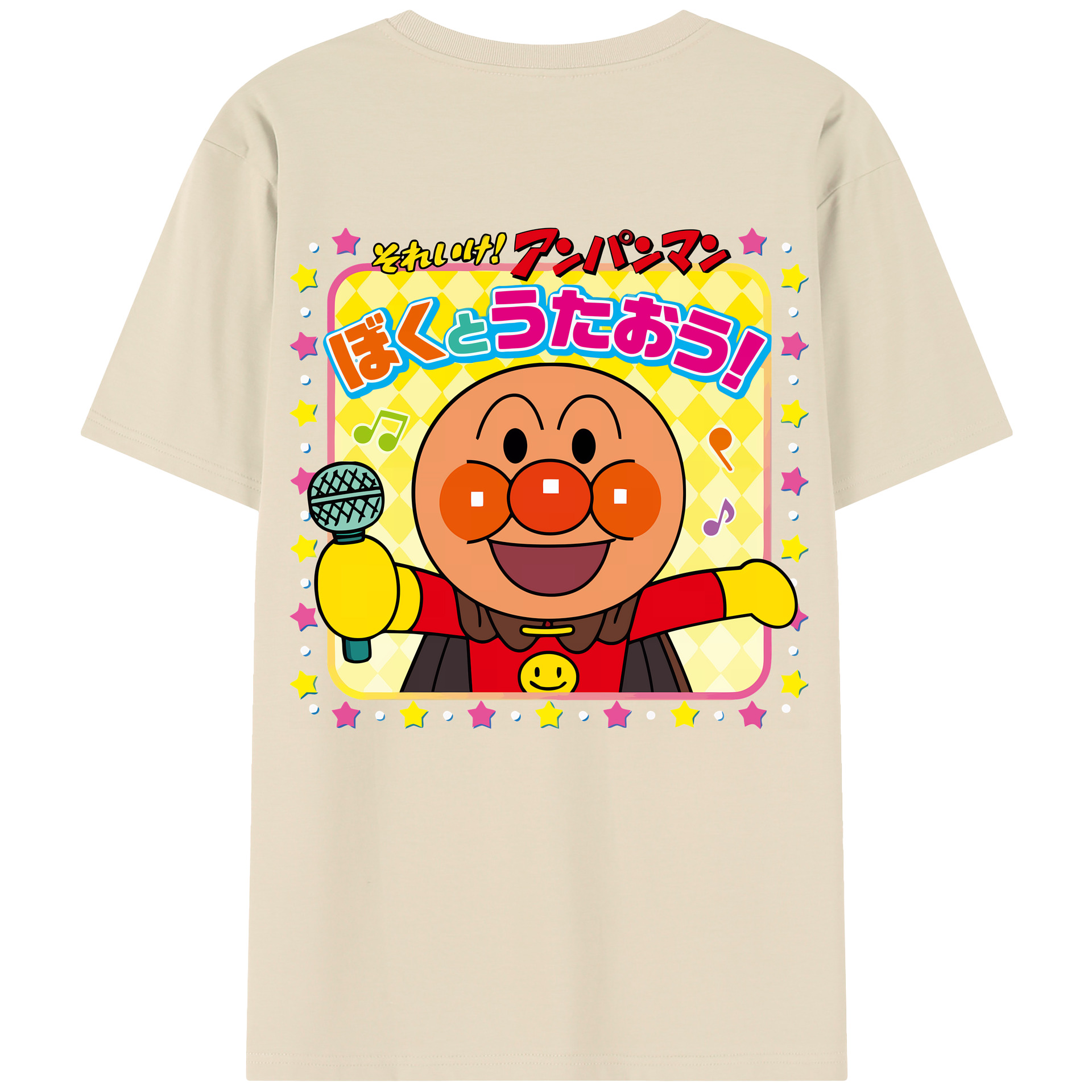 （画像用） アンパンマン Anpanman 綿100％半袖Tシャツ（背面プリント）