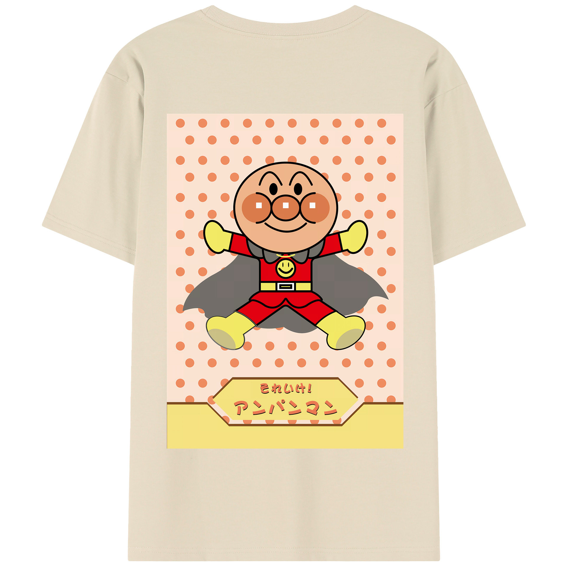 （画像用） アンパンマン Anpanman 綿100％半袖Tシャツ（背面プリント）