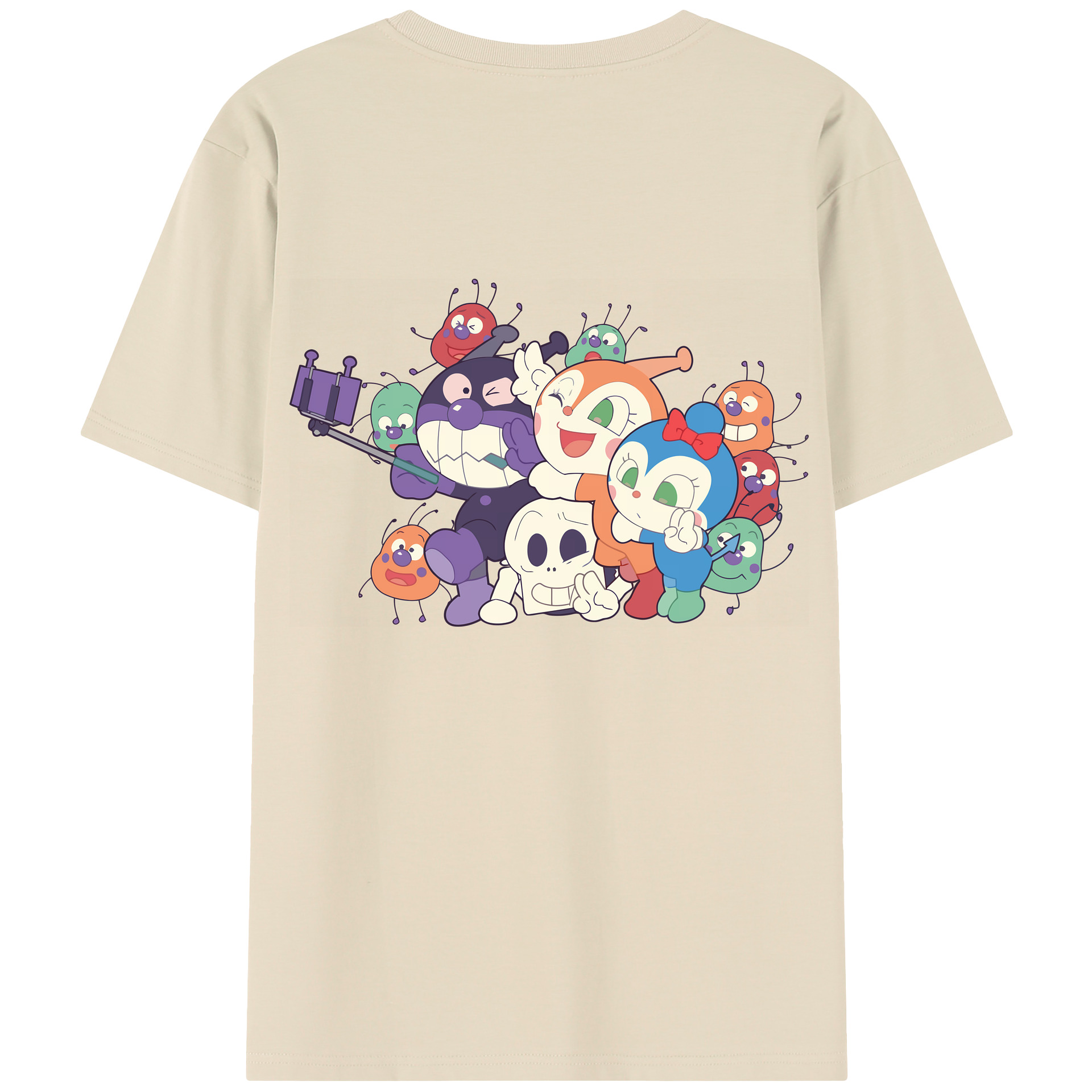 （画像用） アンパンマン Anpanman 綿100％半袖Tシャツ（背面プリント）