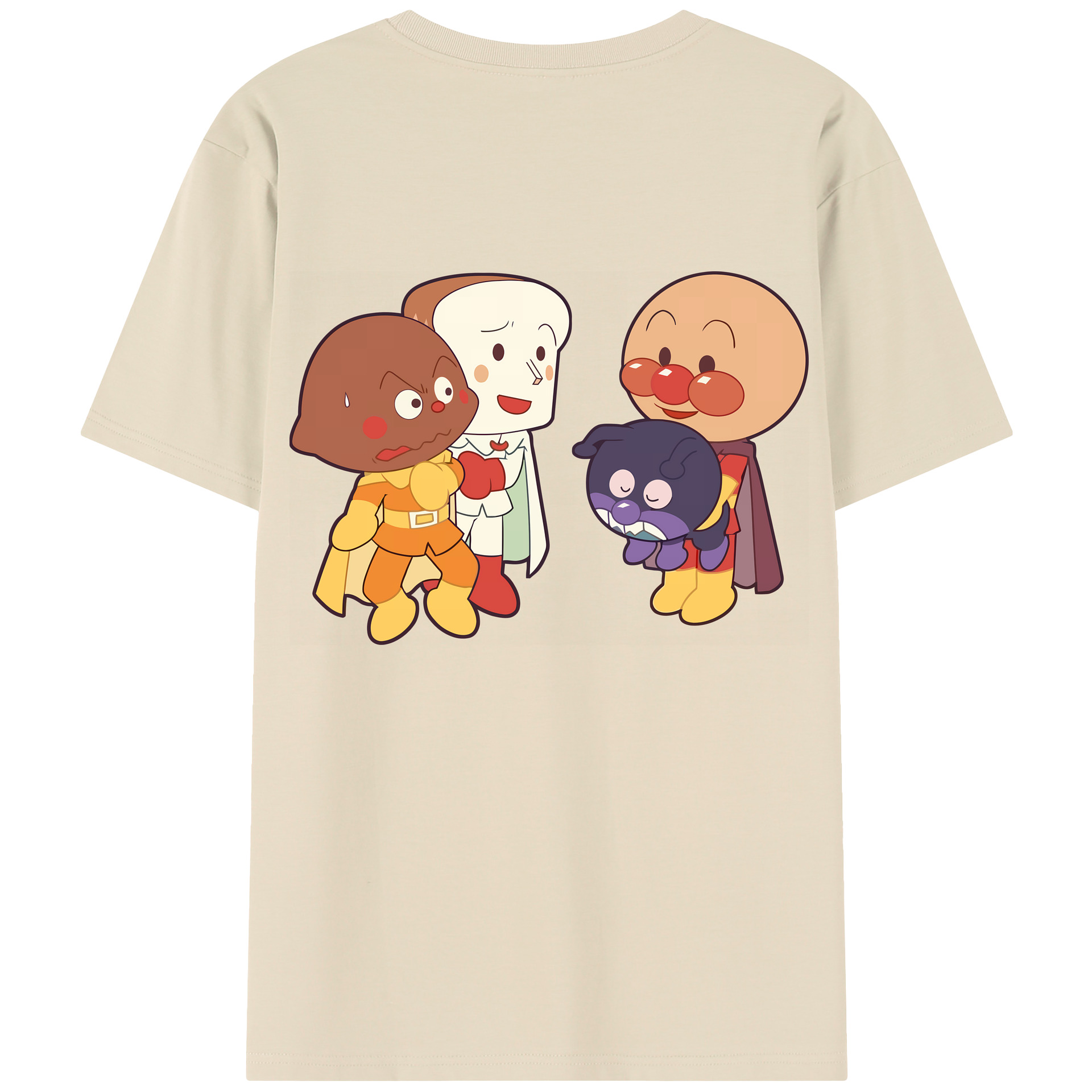 （画像用） アンパンマン Anpanman 綿100％半袖Tシャツ（背面プリント）