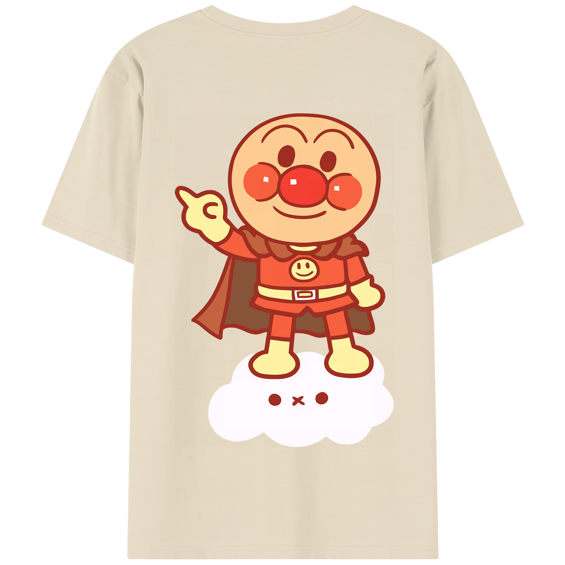 （画像用） アンパンマン Anpanman 綿100％半袖Tシャツ（背面プリント）