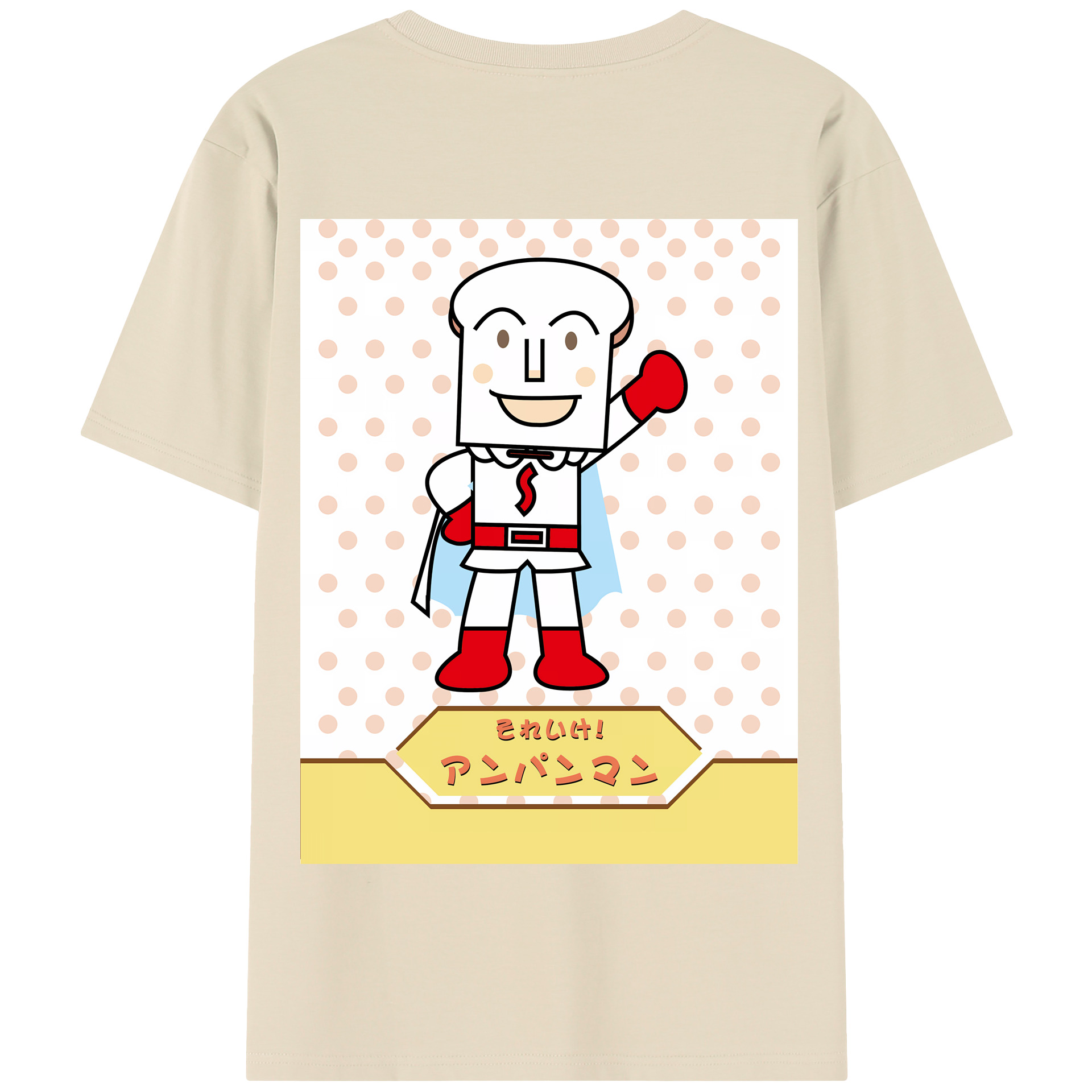 （画像用） アンパンマン Anpanman 綿100％半袖Tシャツ（背面プリント）