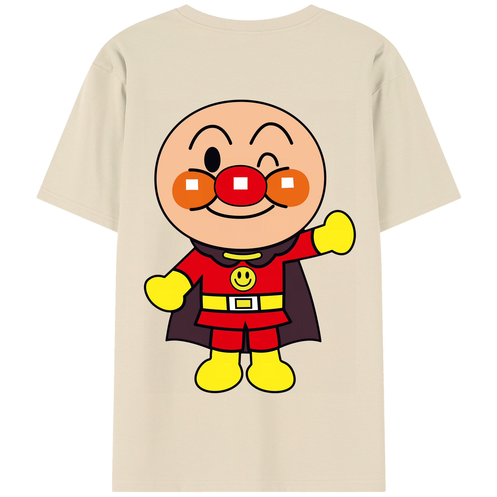 （画像用） アンパンマン Anpanman 綿100％半袖Tシャツ（背面プリント）