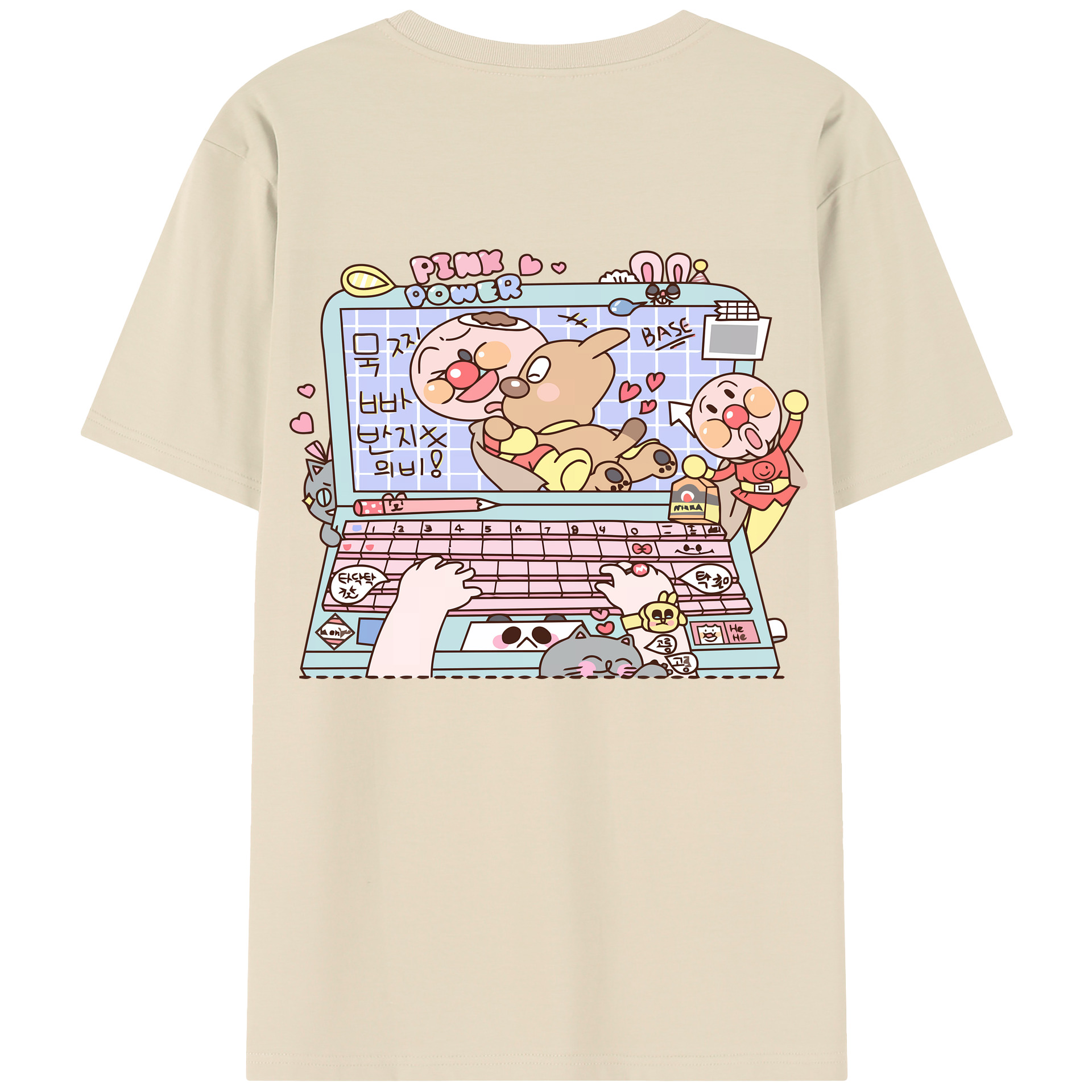 （画像用） アンパンマン Anpanman 綿100％半袖Tシャツ（背面プリント）