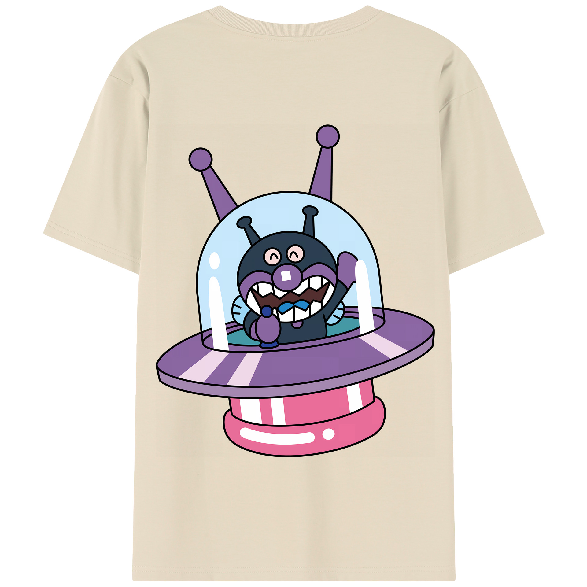 （画像用） アンパンマン Anpanman 綿100％半袖Tシャツ（背面プリント）