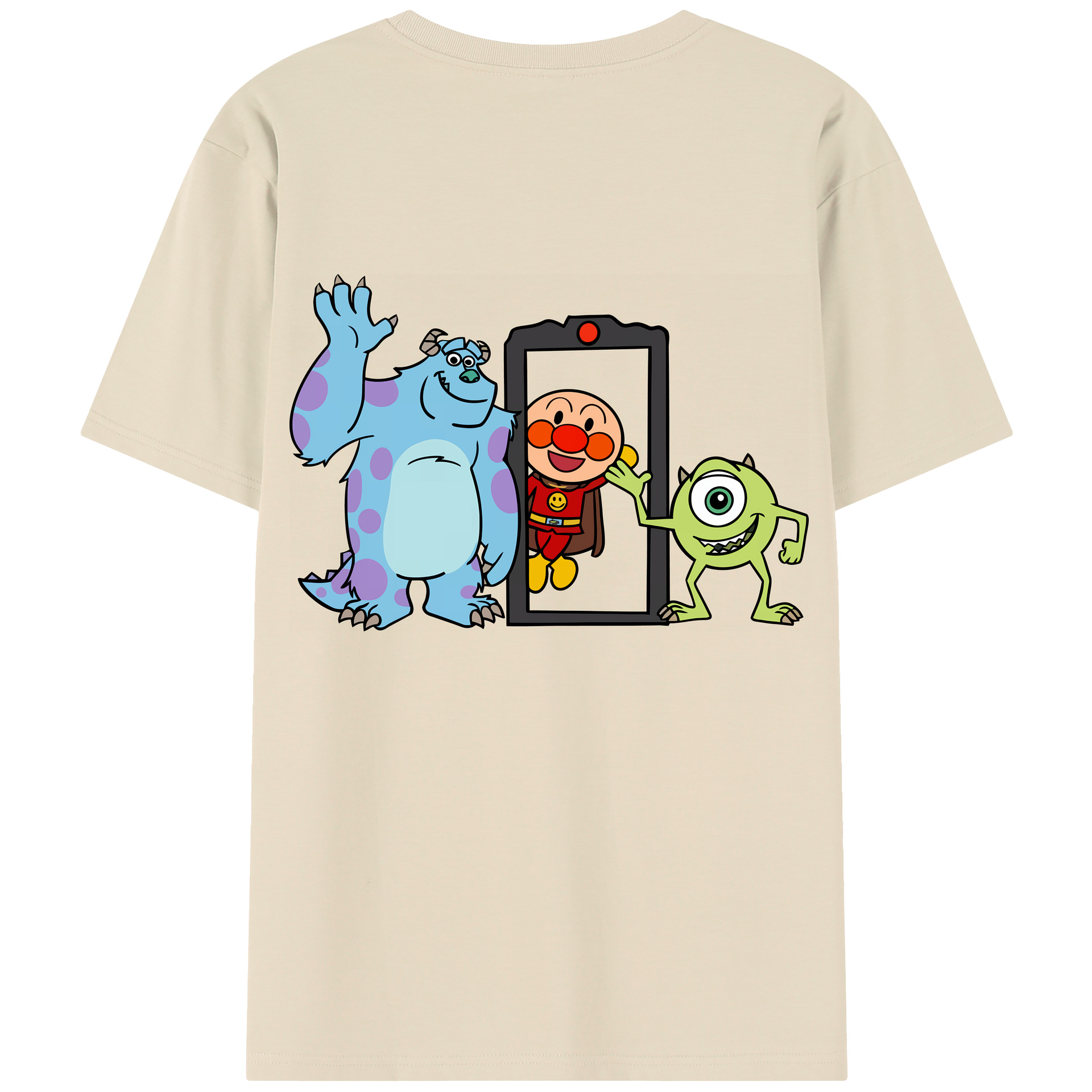 （画像用） アンパンマン Anpanman 綿100％半袖Tシャツ（背面プリント）