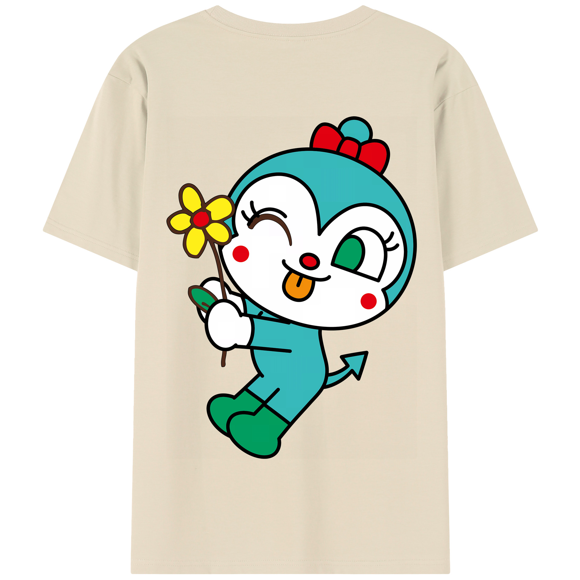 （画像用） アンパンマン Anpanman 綿100％半袖Tシャツ（背面プリント）