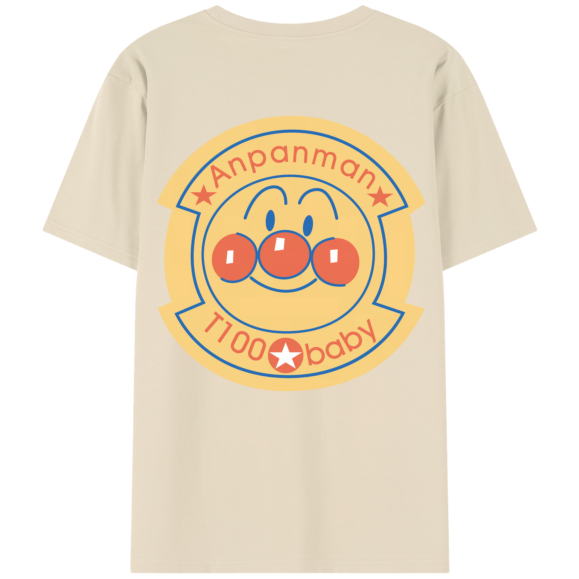 （画像用） アンパンマン Anpanman 綿100％半袖Tシャツ（背面プリント）