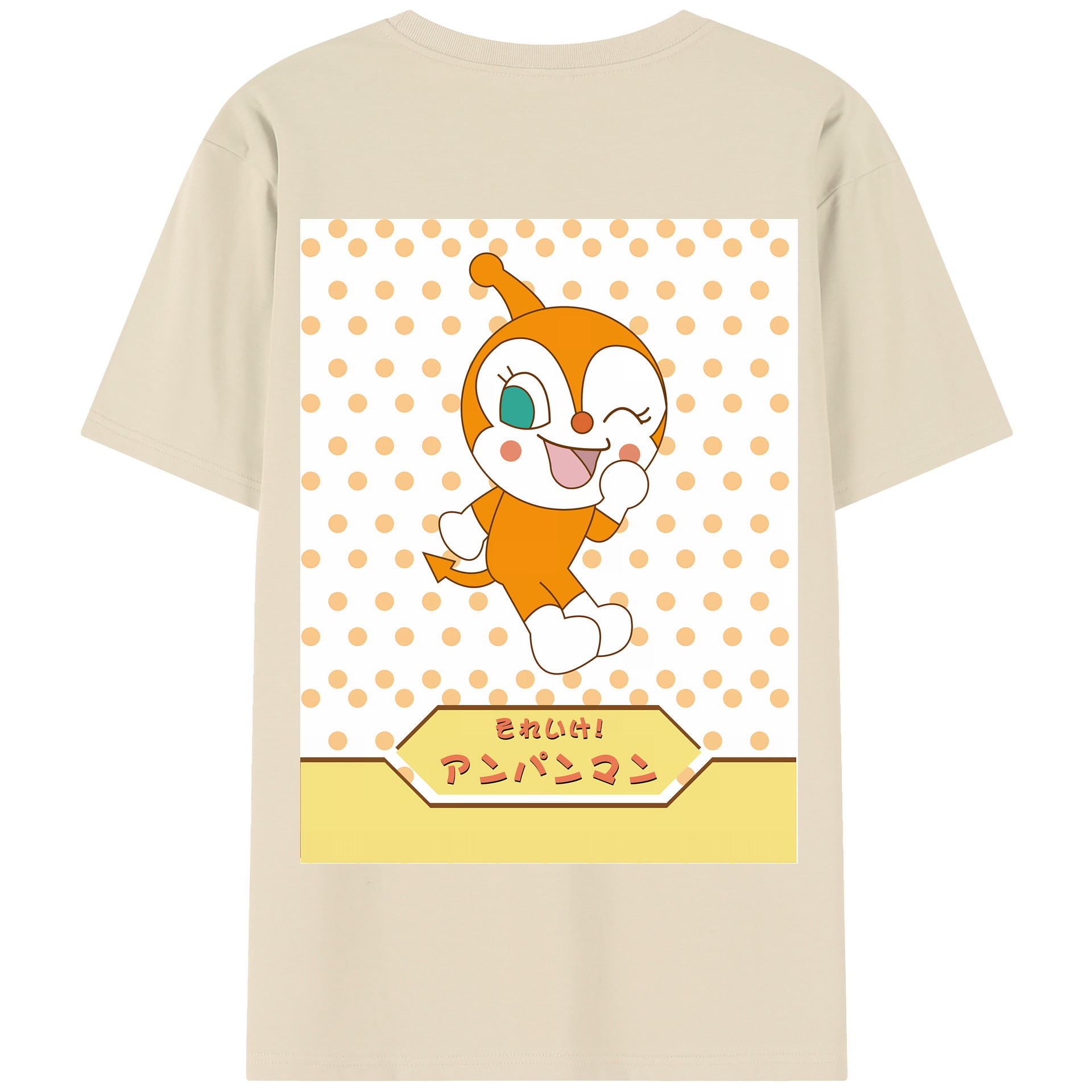 （画像用） アンパンマン Anpanman 綿100％半袖Tシャツ（背面プリント）
