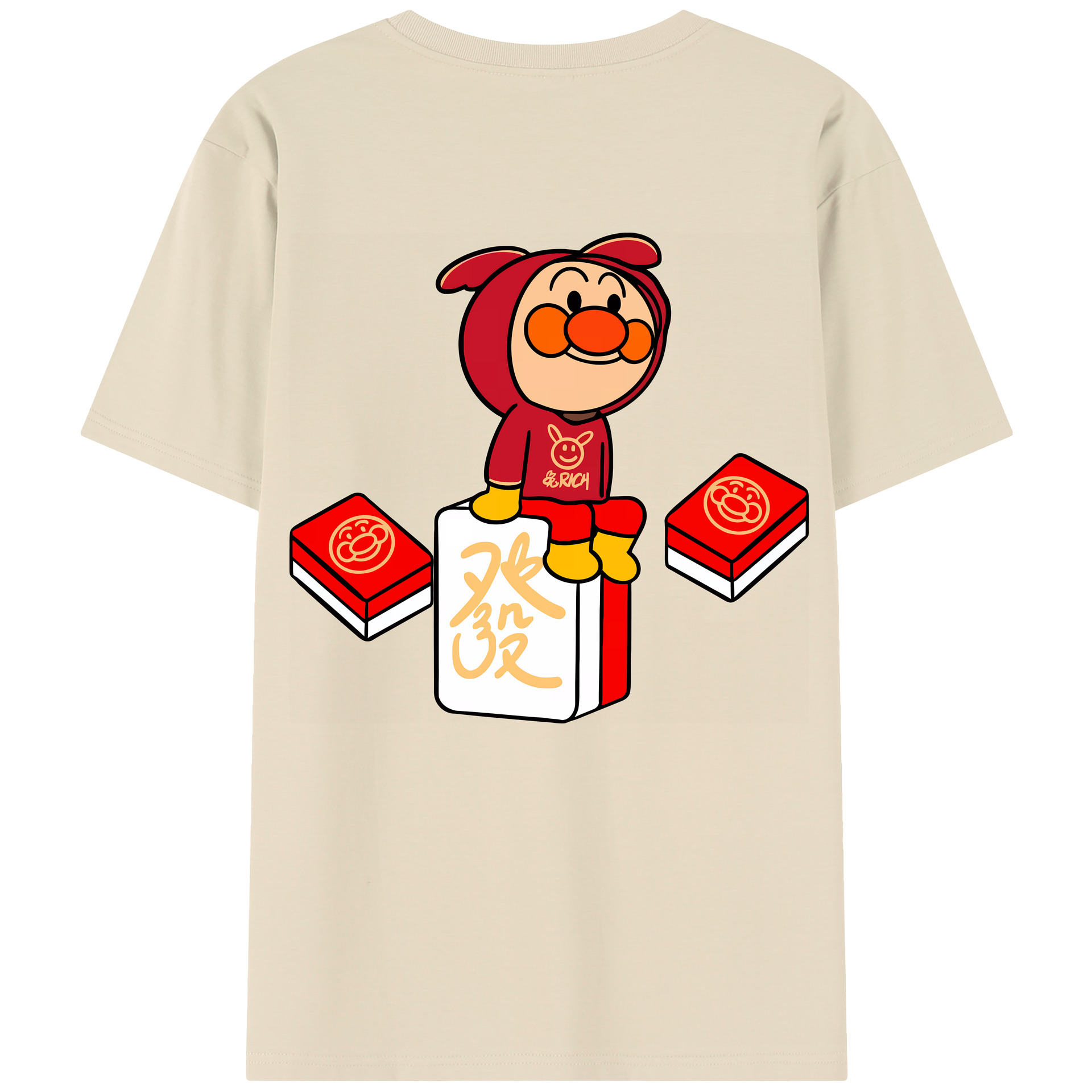 （画像用） アンパンマン Anpanman 綿100％半袖Tシャツ（背面プリント）