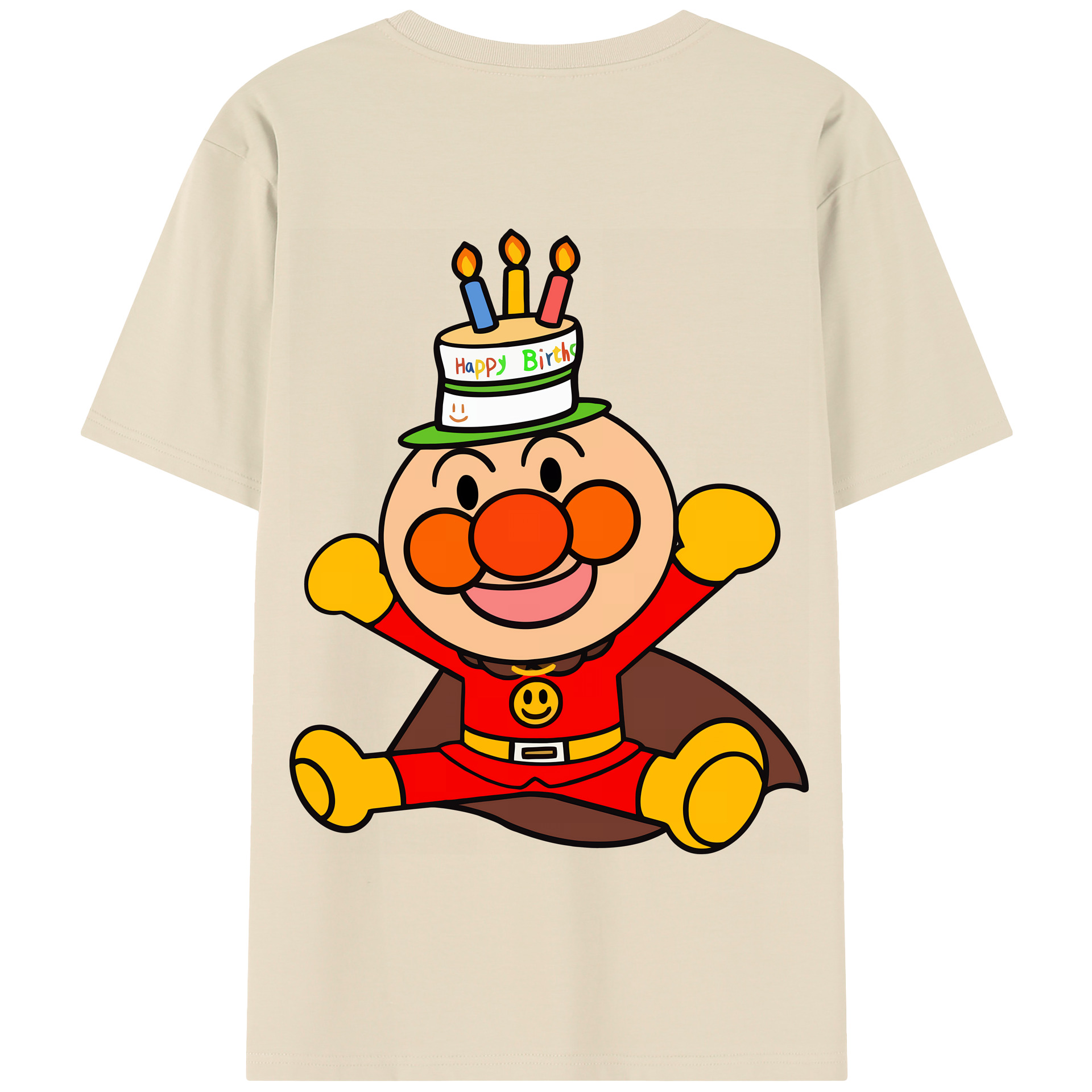 （画像用） アンパンマン Anpanman 綿100％半袖Tシャツ（背面プリント）
