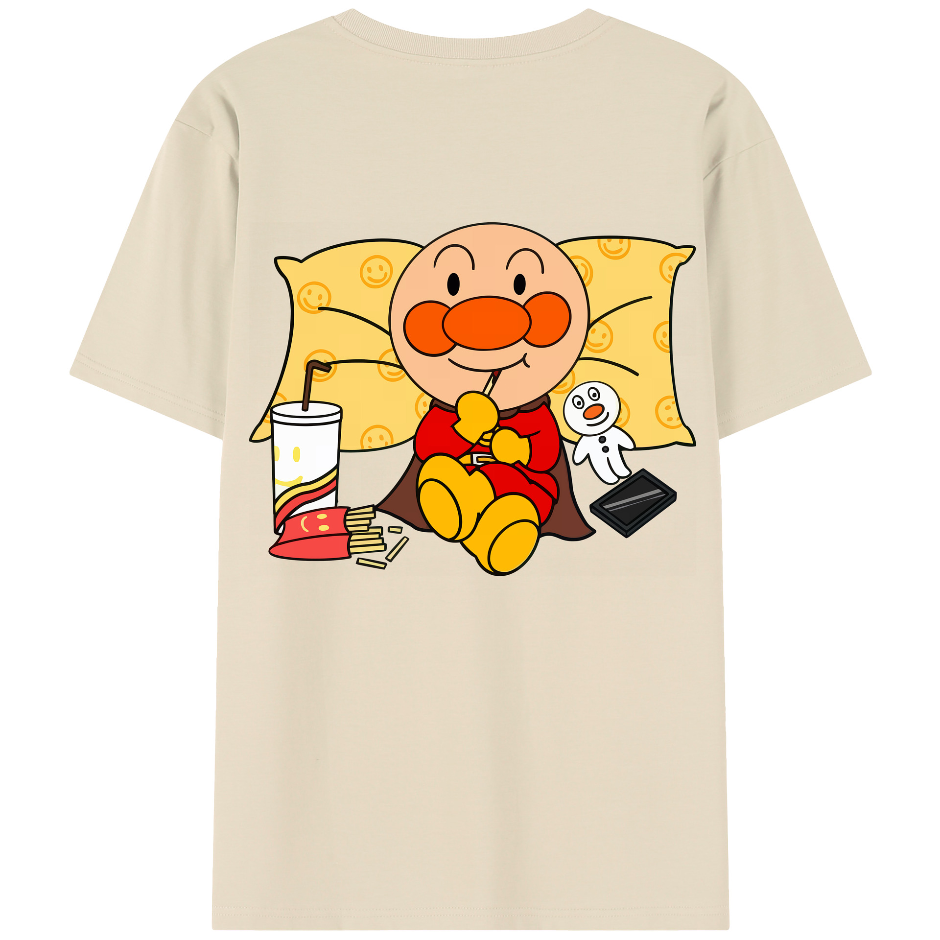 （画像用） アンパンマン Anpanman 綿100％半袖Tシャツ（背面プリント）