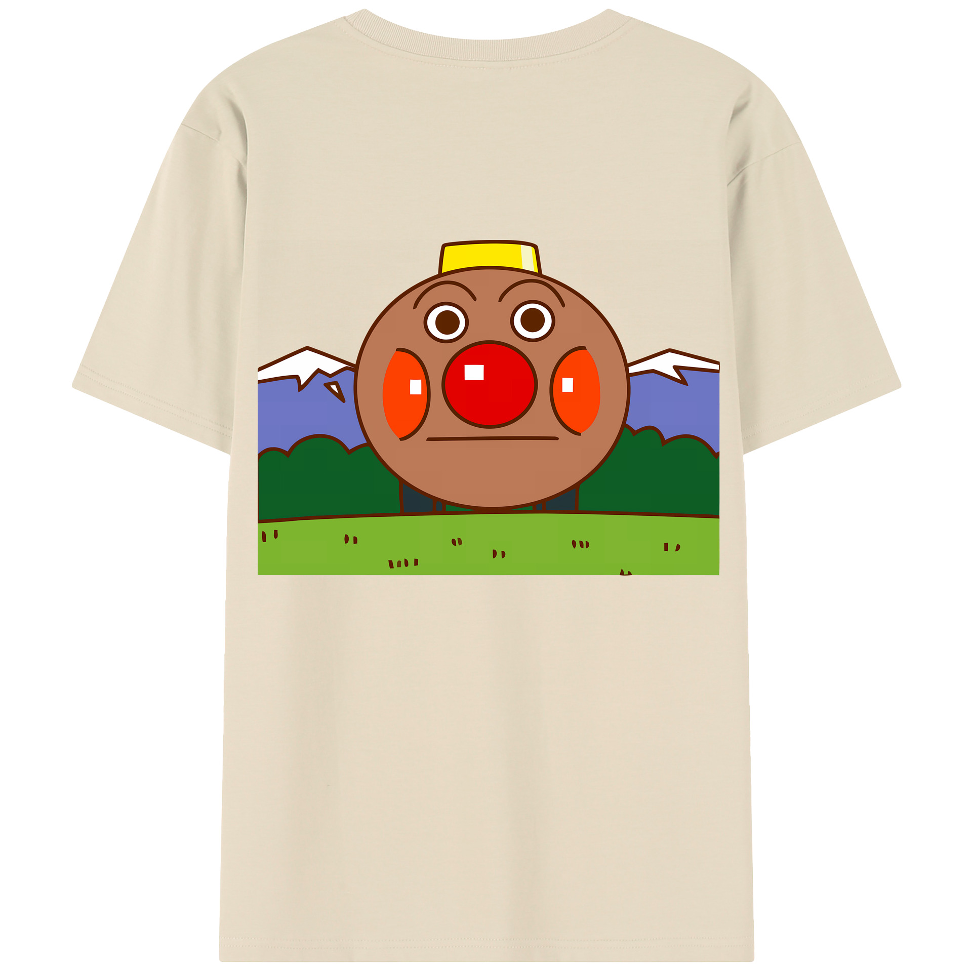 （画像用） アンパンマン Anpanman 綿100％半袖Tシャツ（背面プリント）