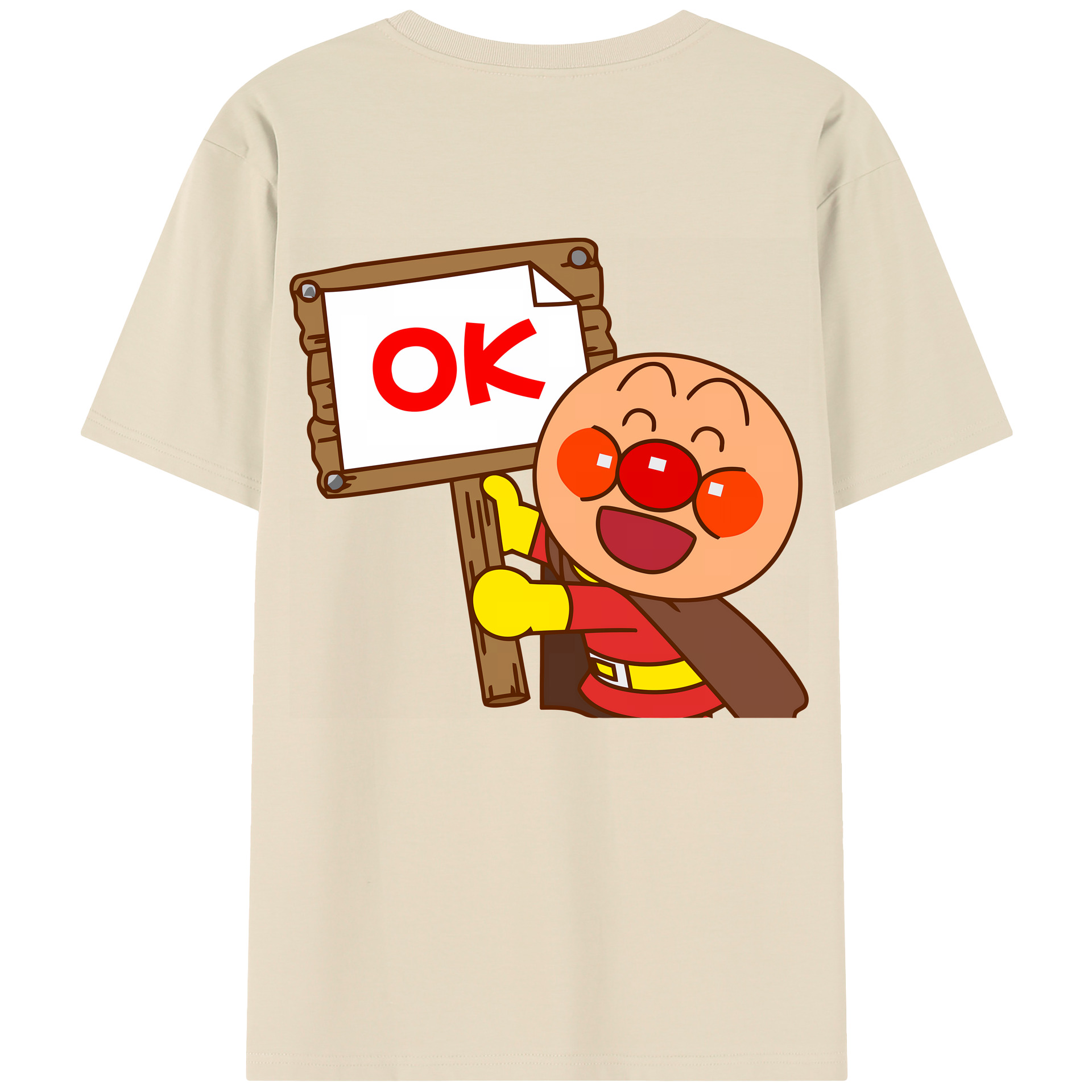 （画像用） アンパンマン Anpanman 綿100％半袖Tシャツ（背面プリント）