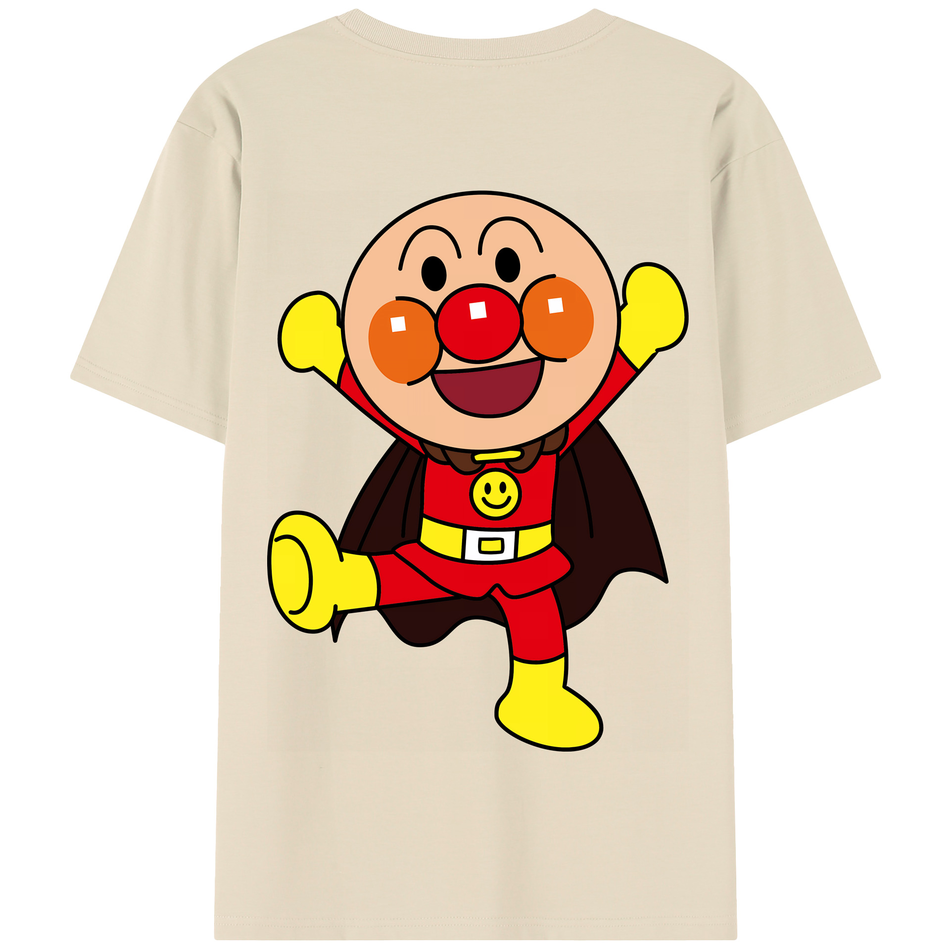 （画像用） アンパンマン Anpanman 綿100％半袖Tシャツ（背面プリント）
