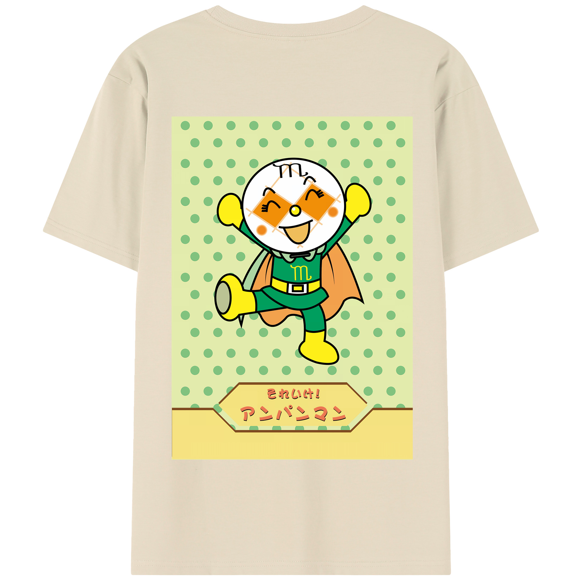 （画像用） アンパンマン Anpanman 綿100％半袖Tシャツ（背面プリント）