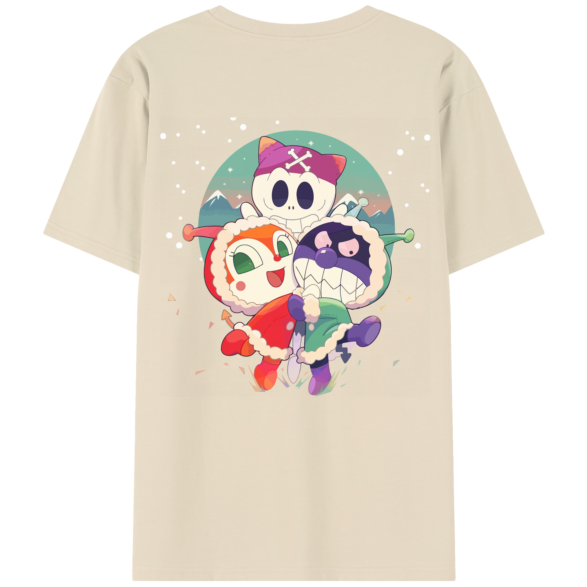 （画像用） アンパンマン Anpanman 綿100％半袖Tシャツ（背面プリント）