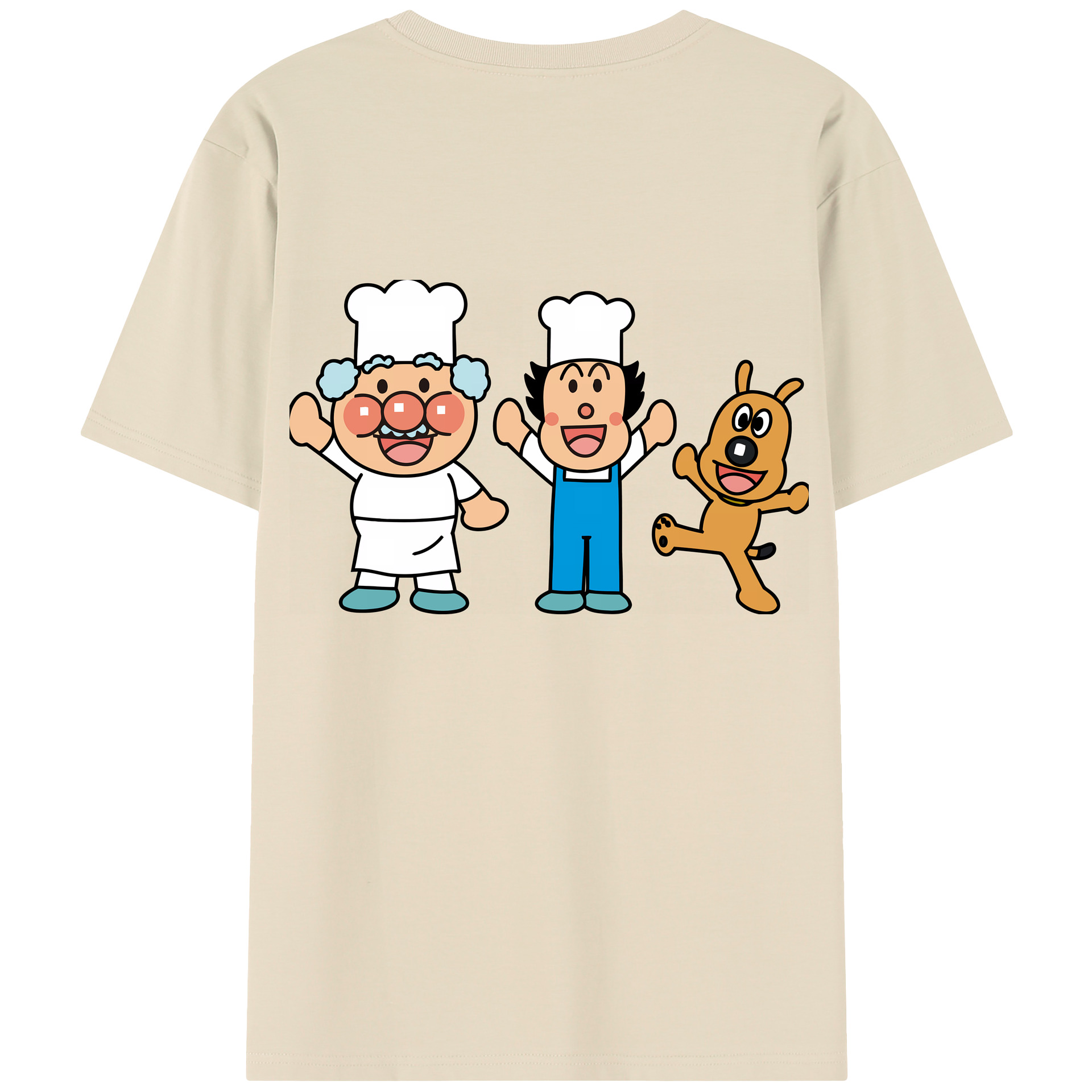 （画像用） アンパンマン Anpanman 綿100％半袖Tシャツ（背面プリント）
