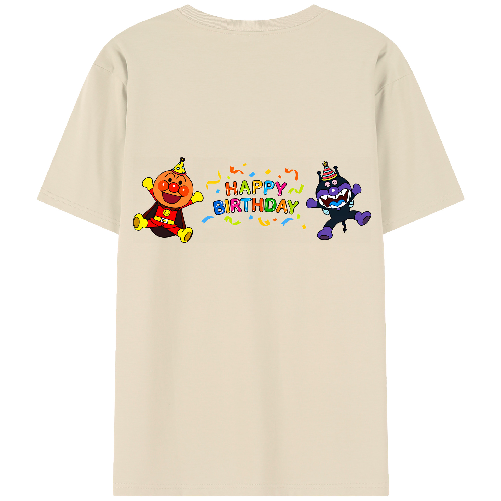 （画像用） アンパンマン Anpanman 綿100％半袖Tシャツ（背面プリント）