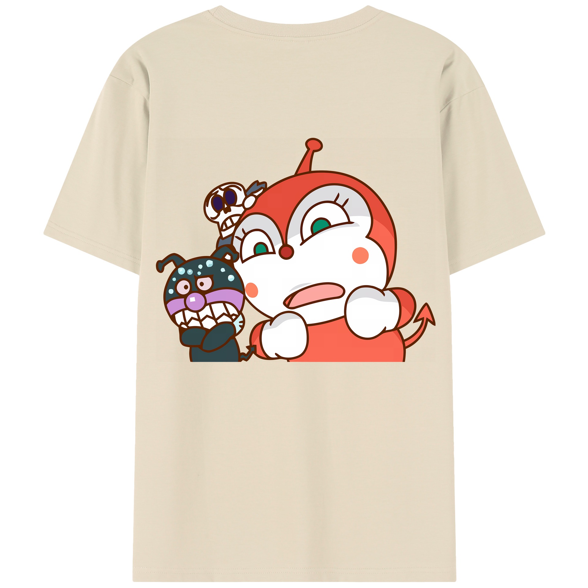 （画像用） アンパンマン Anpanman 綿100％半袖Tシャツ（背面プリント）