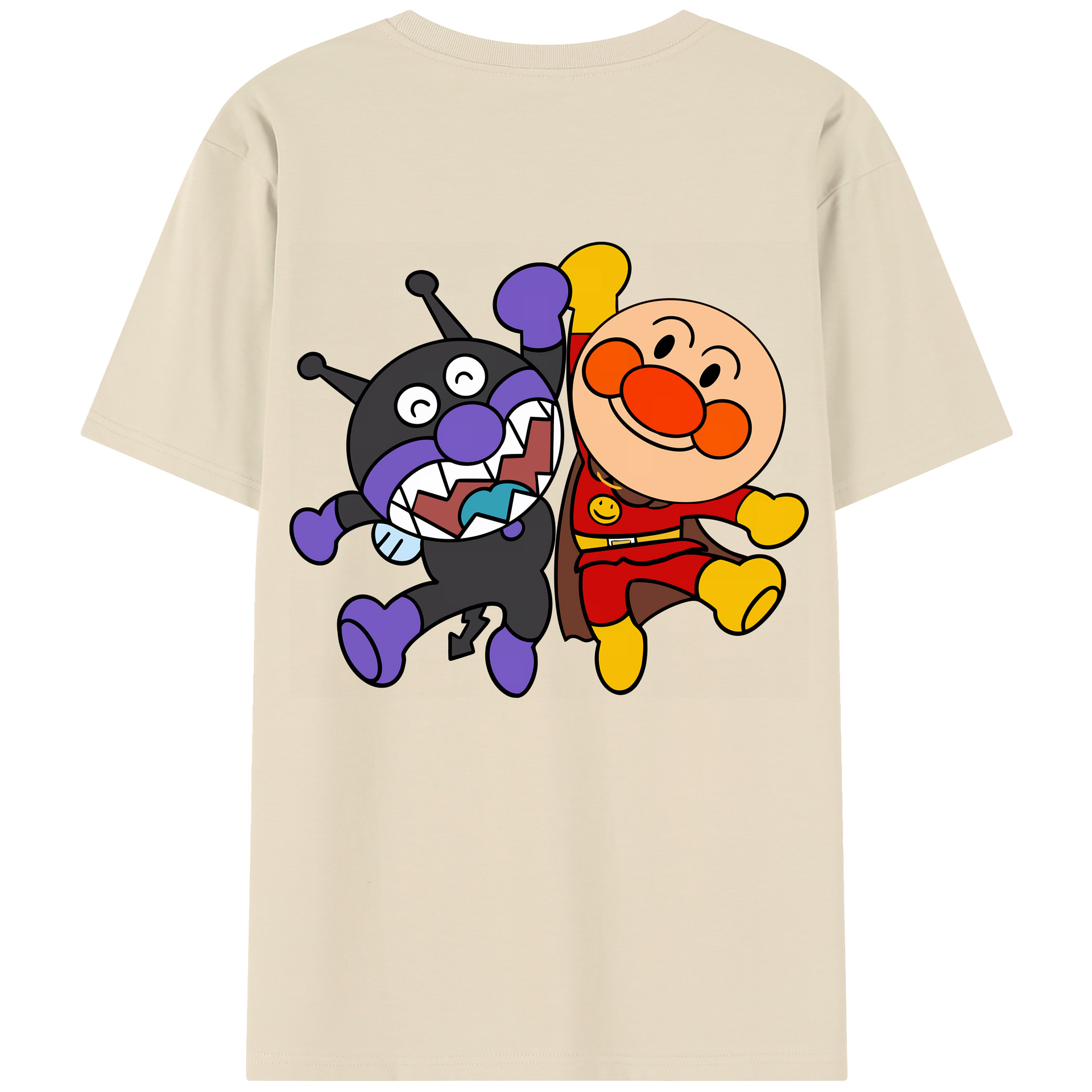 （画像用） アンパンマン Anpanman 綿100％半袖Tシャツ（背面プリント）