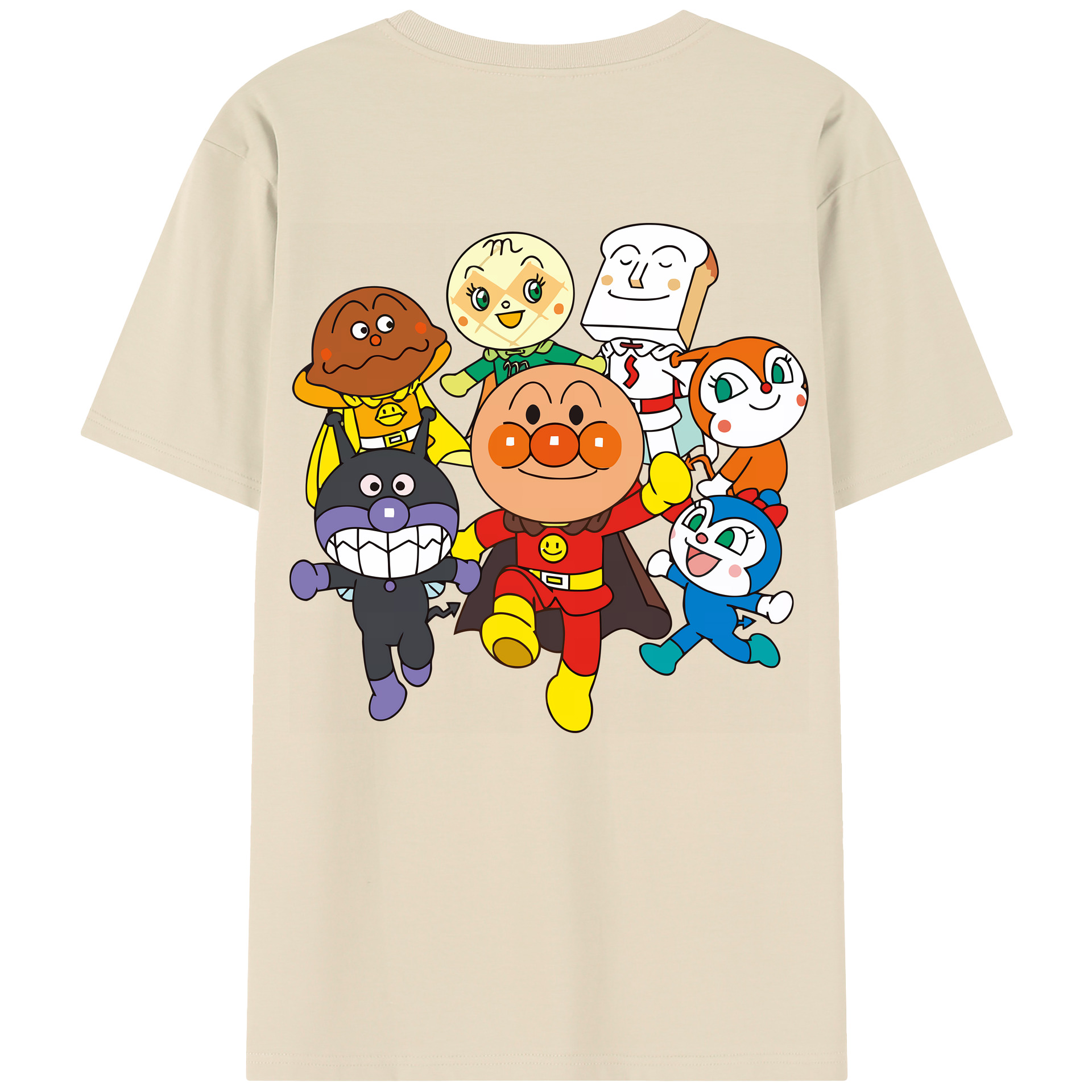 （画像用） アンパンマン Anpanman 綿100％半袖Tシャツ（背面プリント）