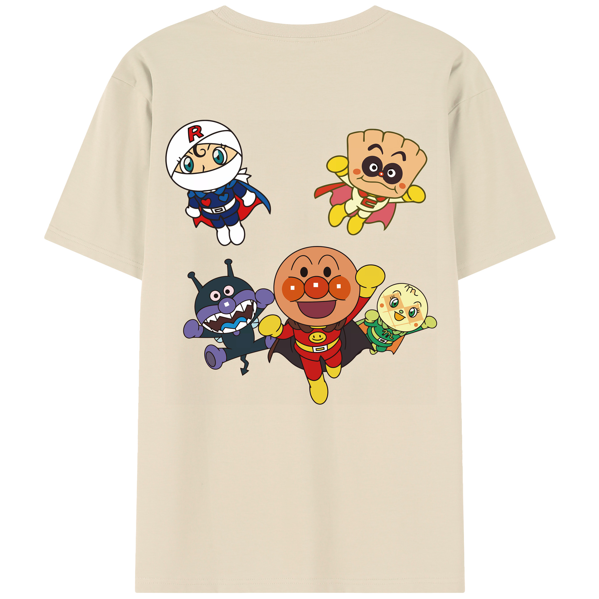 （画像用） アンパンマン Anpanman 綿100％半袖Tシャツ（背面プリント）