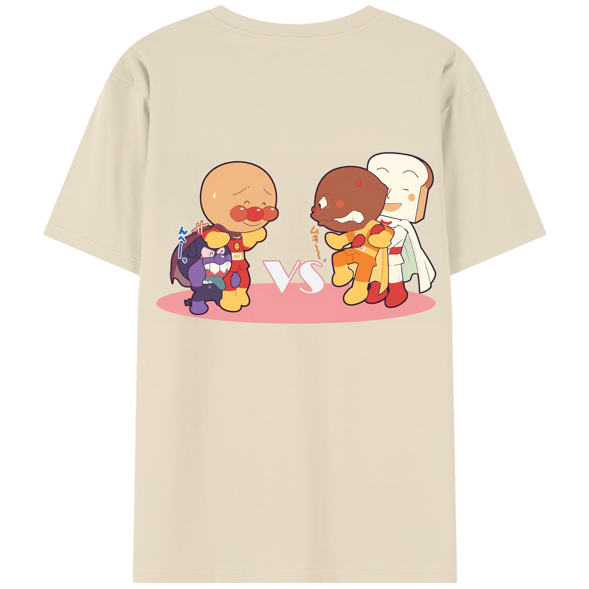 （画像用） アンパンマン Anpanman 綿100％半袖Tシャツ（背面プリント）