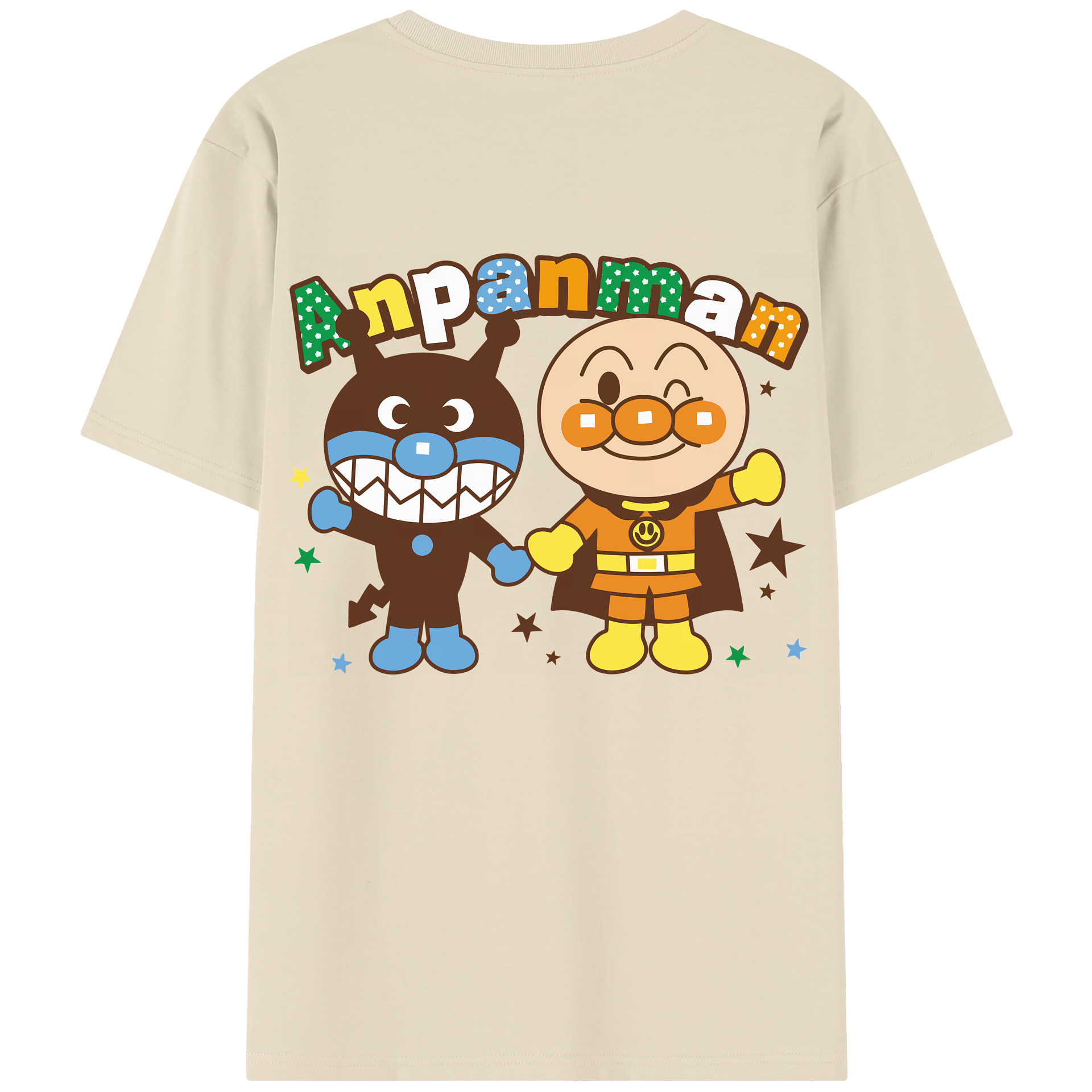 （画像用） アンパンマン Anpanman 綿100％半袖Tシャツ（背面プリント）