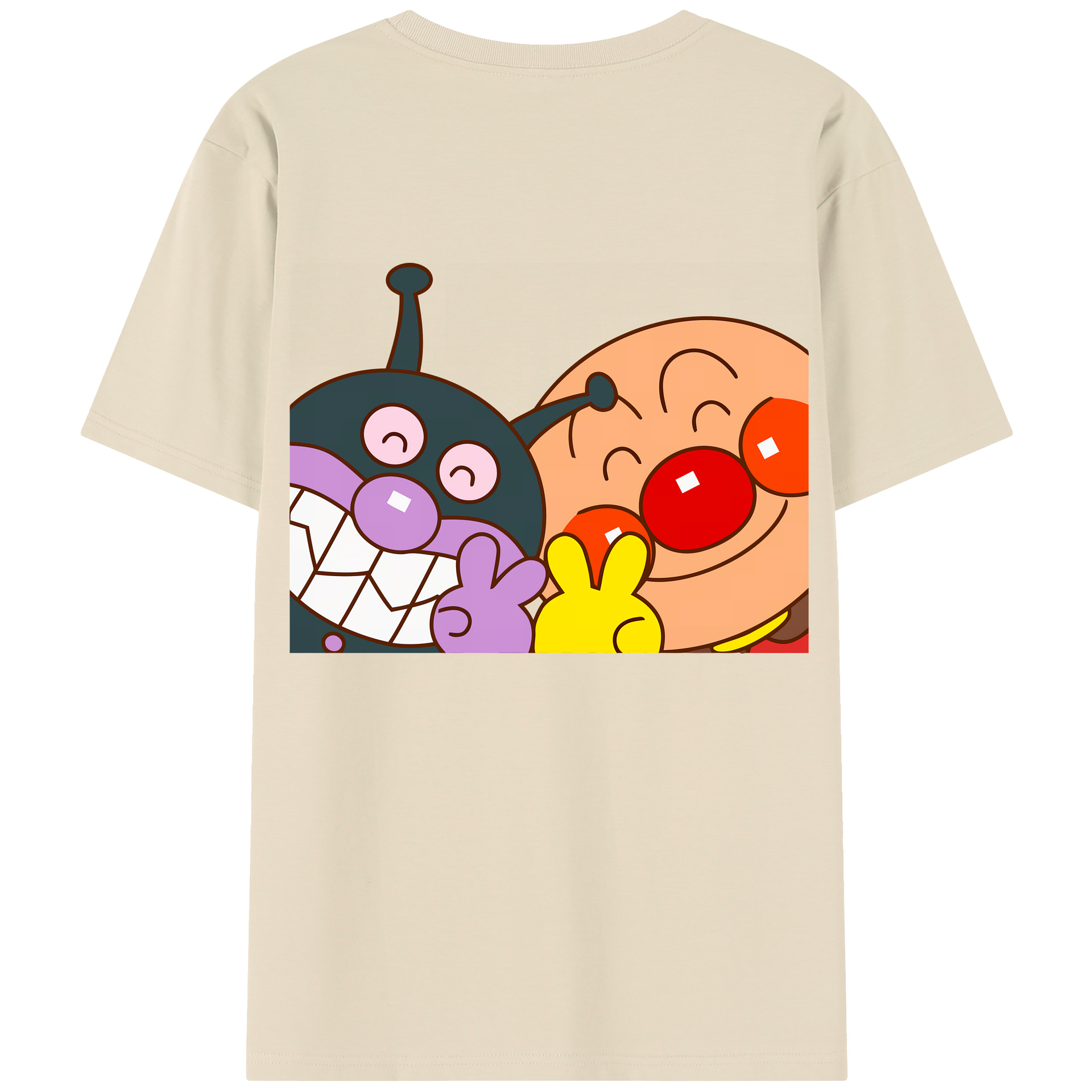 （画像用） アンパンマン Anpanman 綿100％半袖Tシャツ（背面プリント）