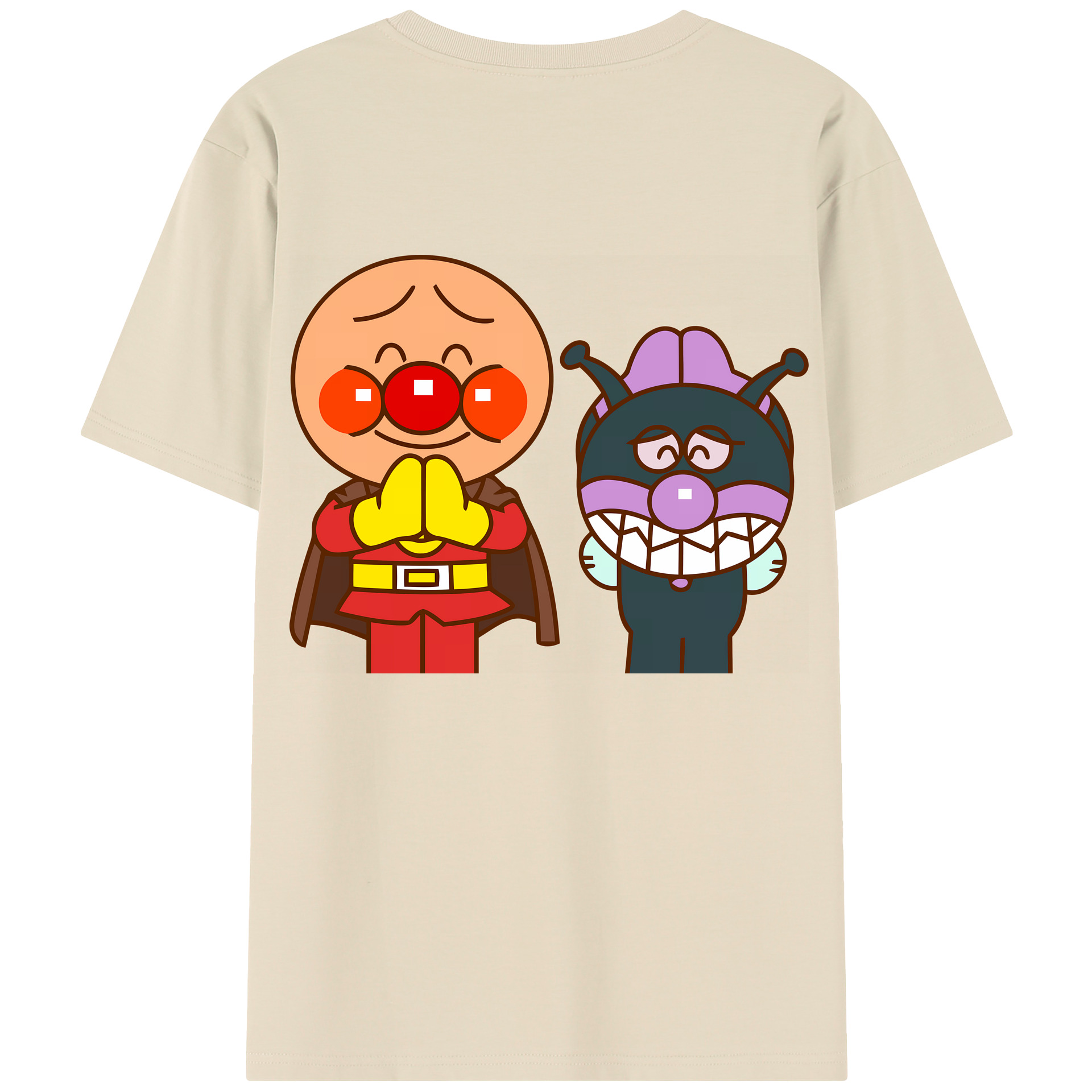 （画像用） アンパンマン Anpanman 綿100％半袖Tシャツ（背面プリント）