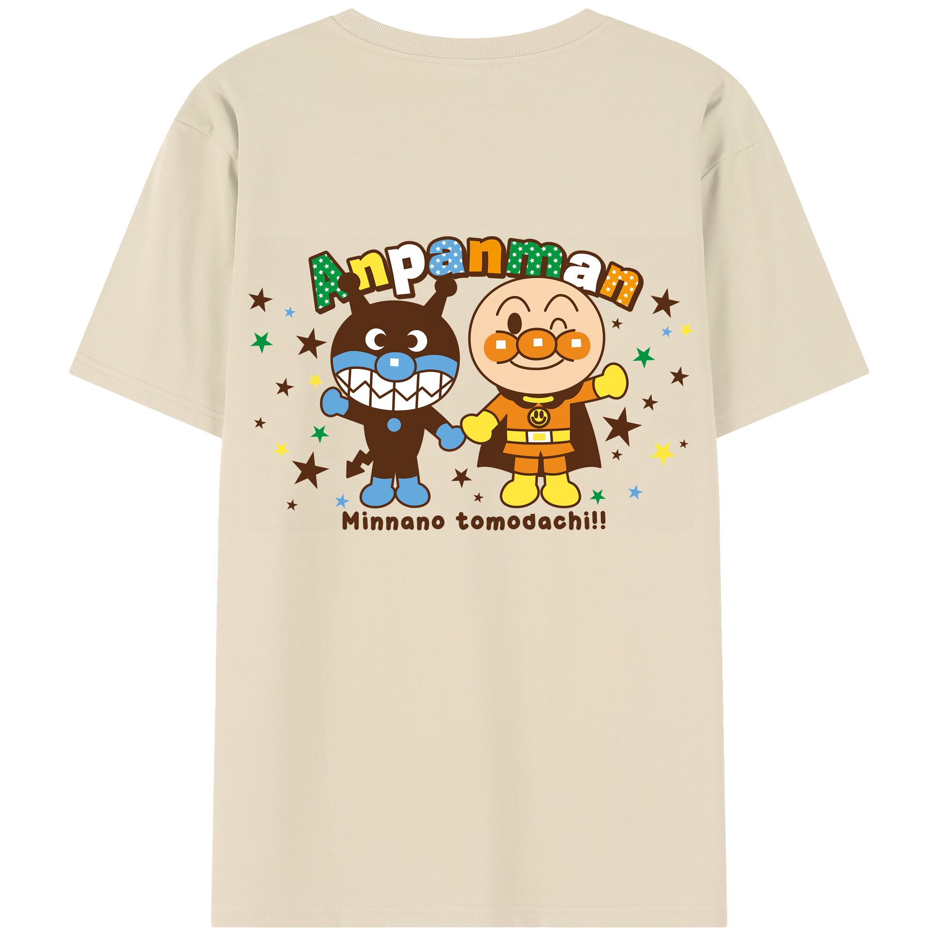 （画像用） アンパンマン Anpanman 綿100％半袖Tシャツ（背面プリント）