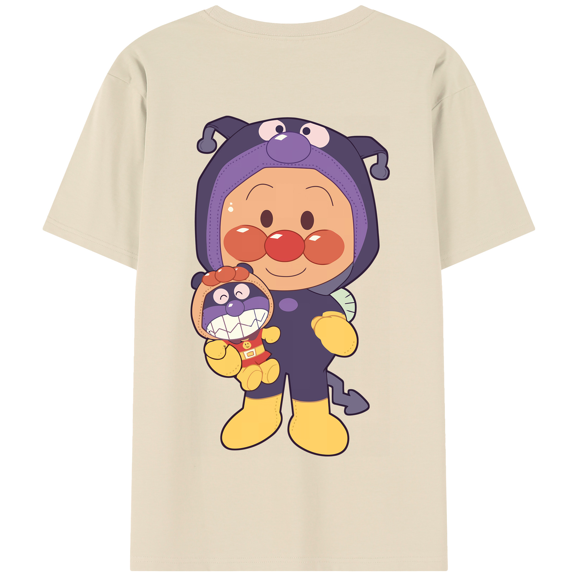 （画像用） アンパンマン Anpanman 綿100％半袖Tシャツ（背面プリント）