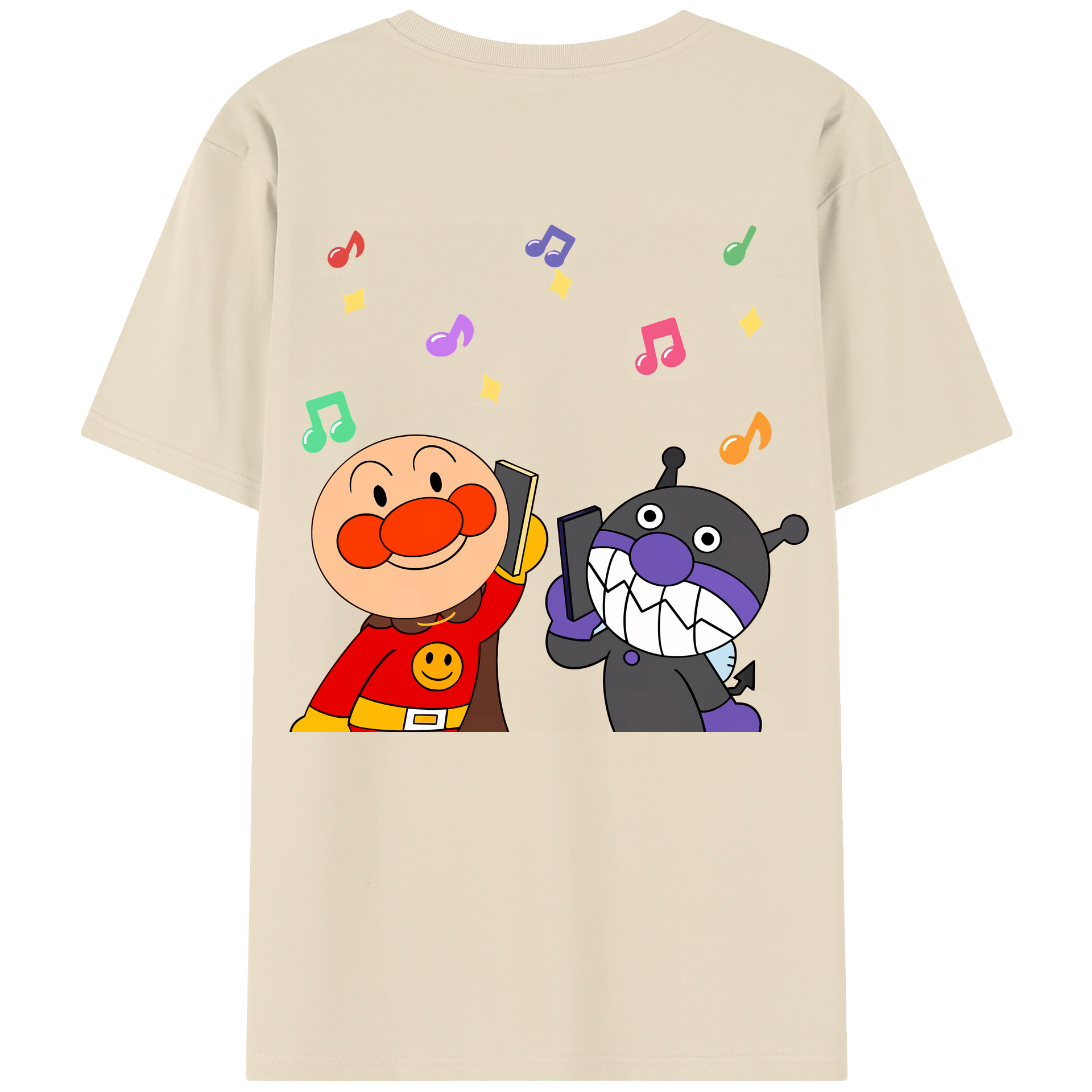 （画像用） アンパンマン Anpanman 綿100％半袖Tシャツ（背面プリント）