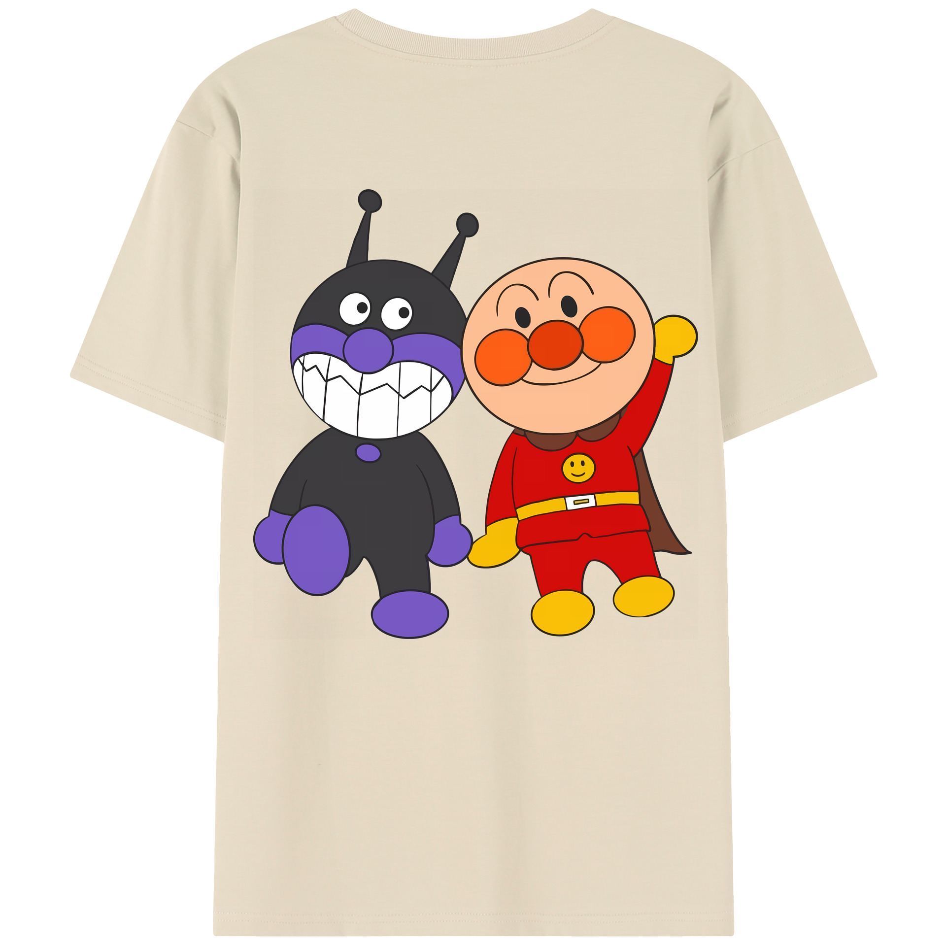 （画像用） アンパンマン Anpanman 綿100％半袖Tシャツ（背面プリント）