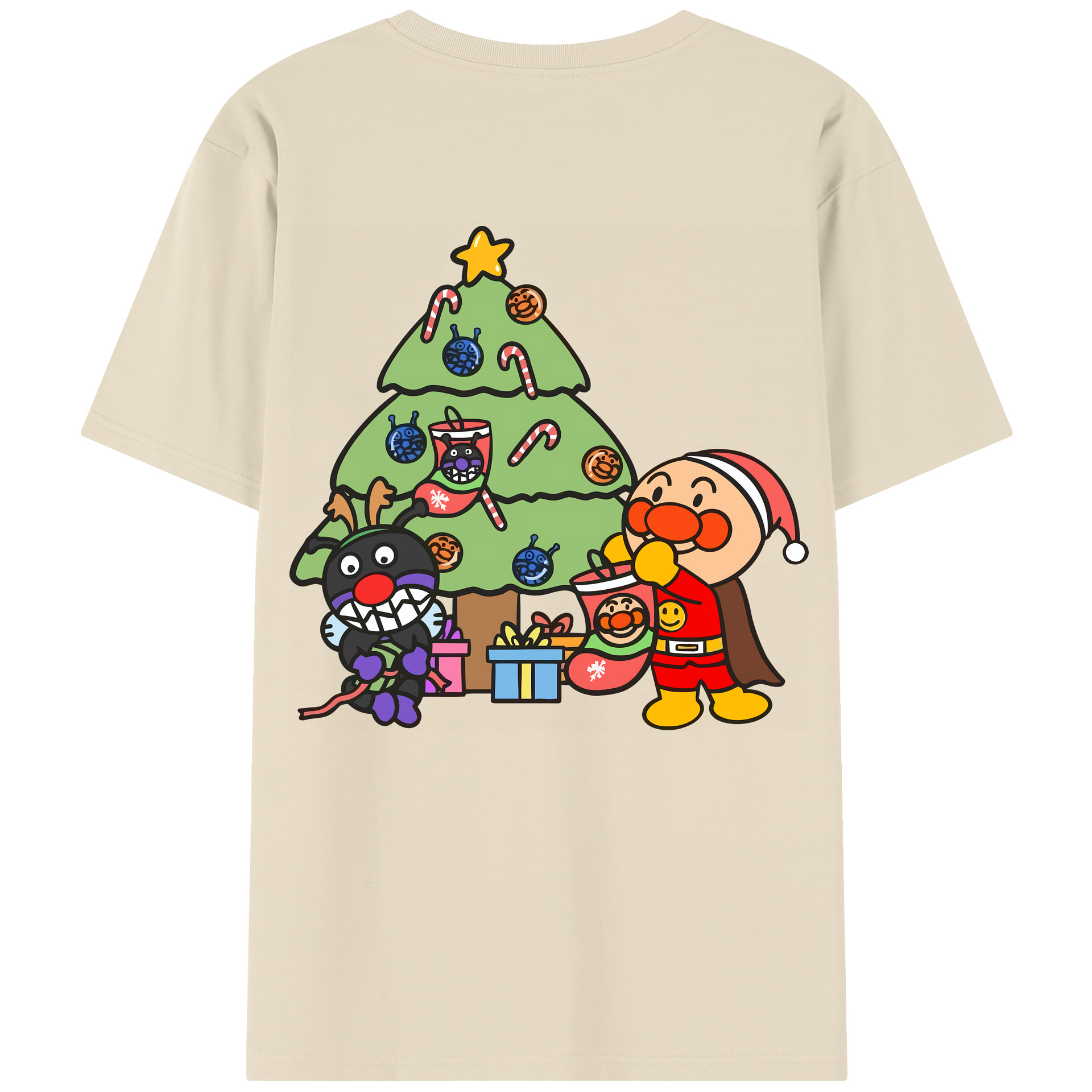（画像用） アンパンマン Anpanman 綿100％半袖Tシャツ（背面プリント）