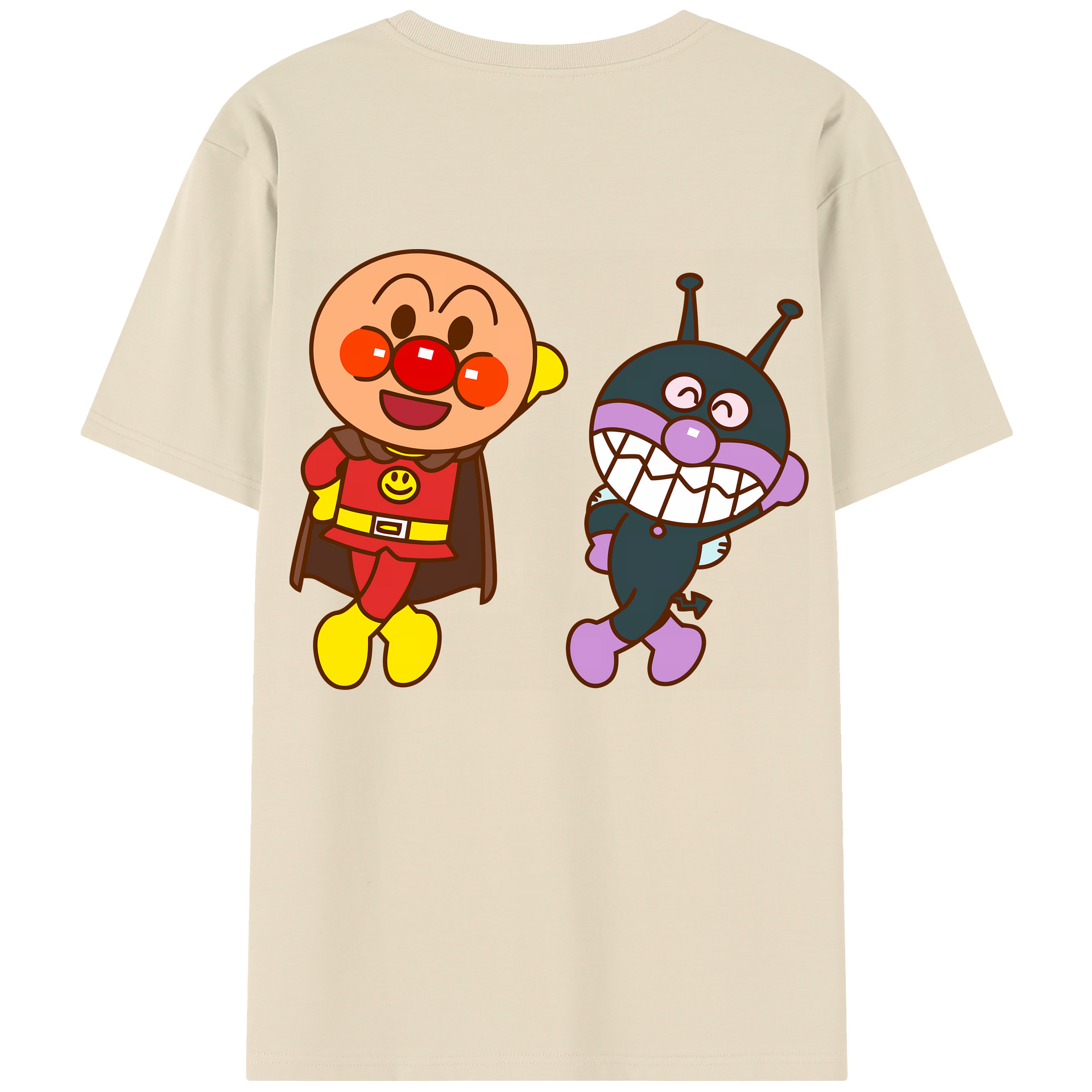 （画像用） アンパンマン Anpanman 綿100％半袖Tシャツ（背面プリント）