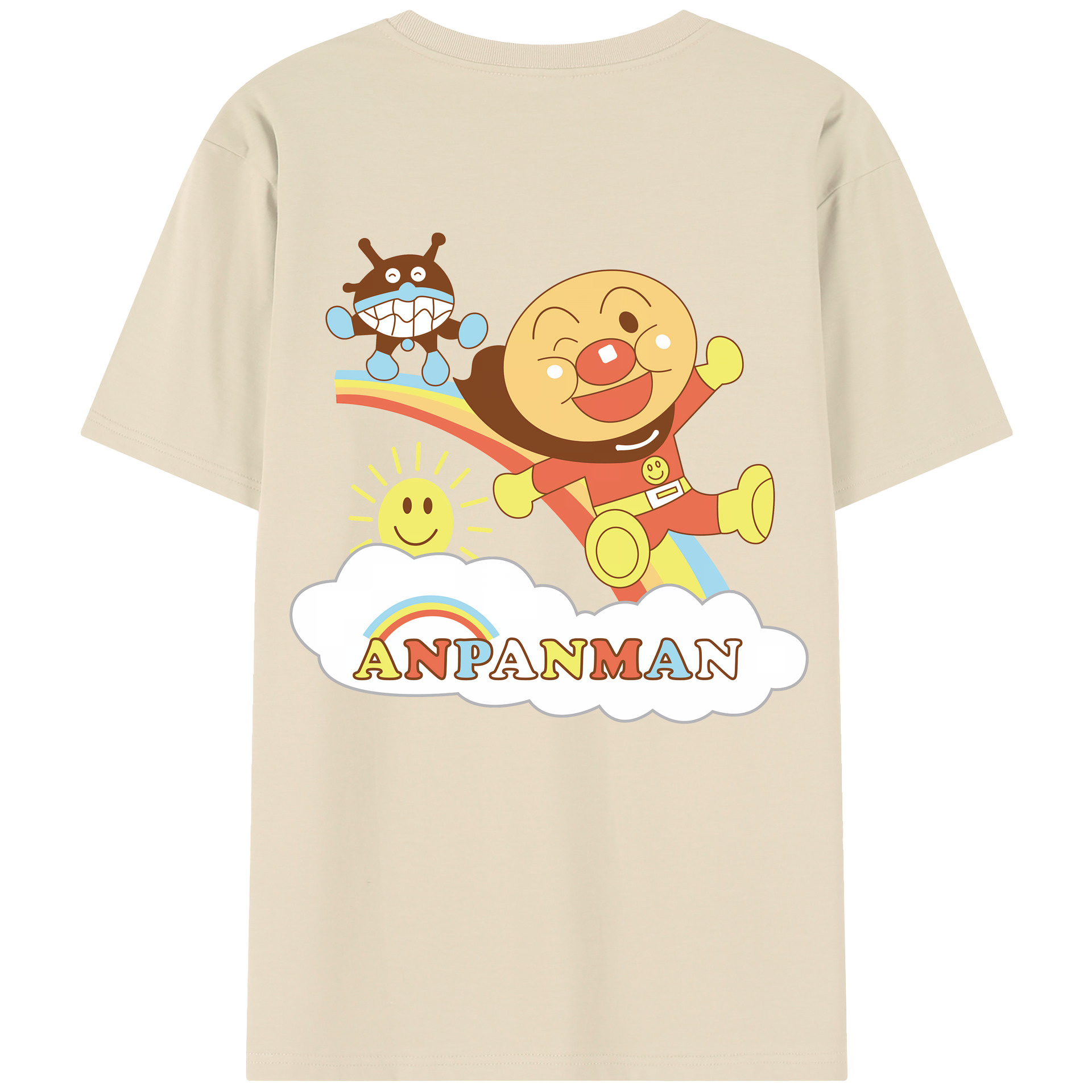 （画像用） アンパンマン Anpanman 綿100％半袖Tシャツ（背面プリント）