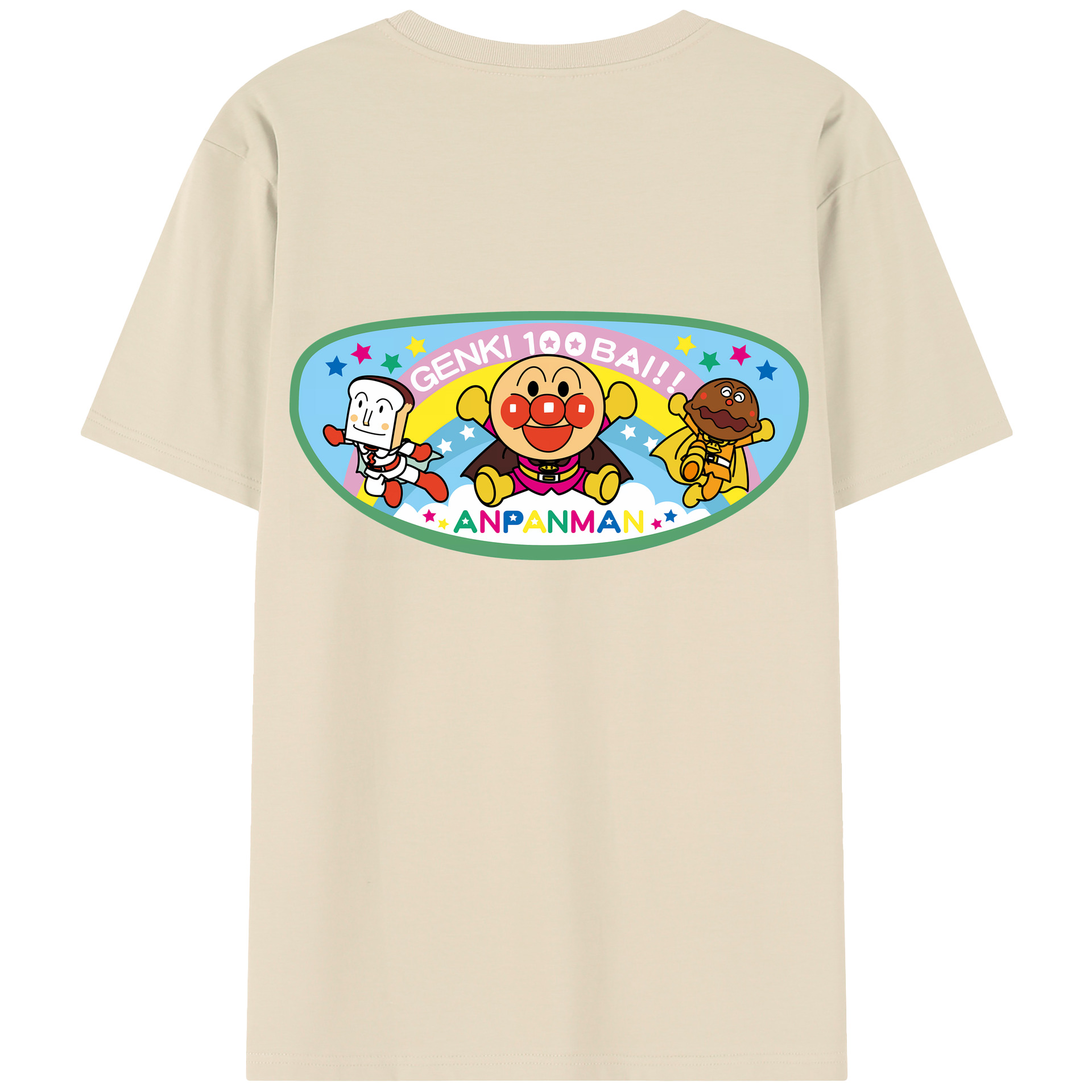 （画像用） アンパンマン Anpanman 綿100％半袖Tシャツ（背面プリント）