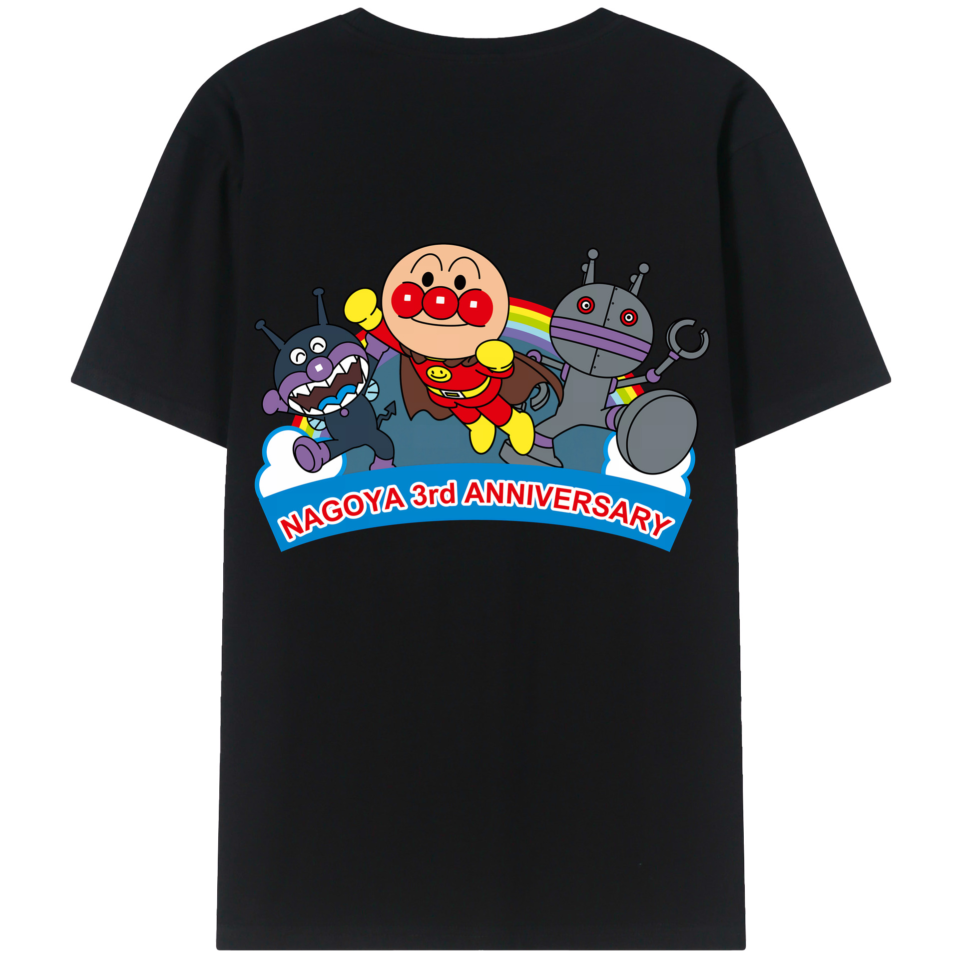 （画像用） アンパンマン Anpanman 綿100％半袖Tシャツ（背面プリント）