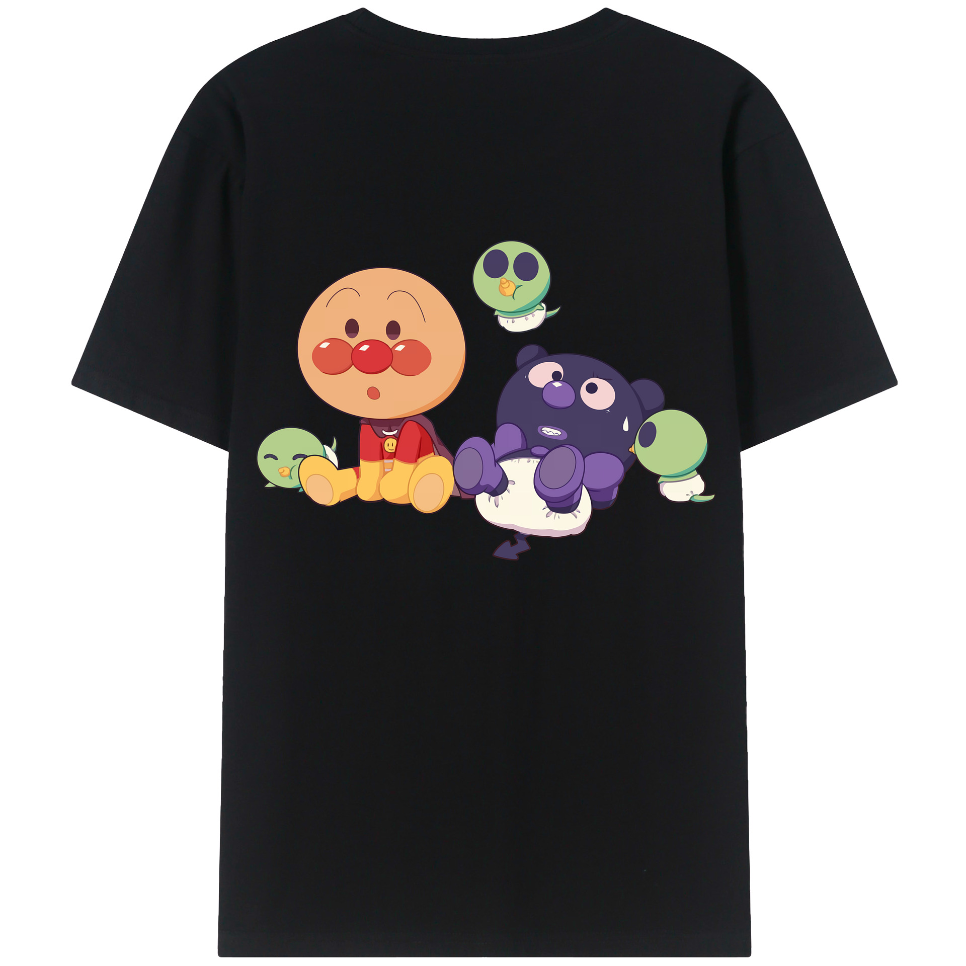 （画像用） アンパンマン Anpanman 綿100％半袖Tシャツ（背面プリント）