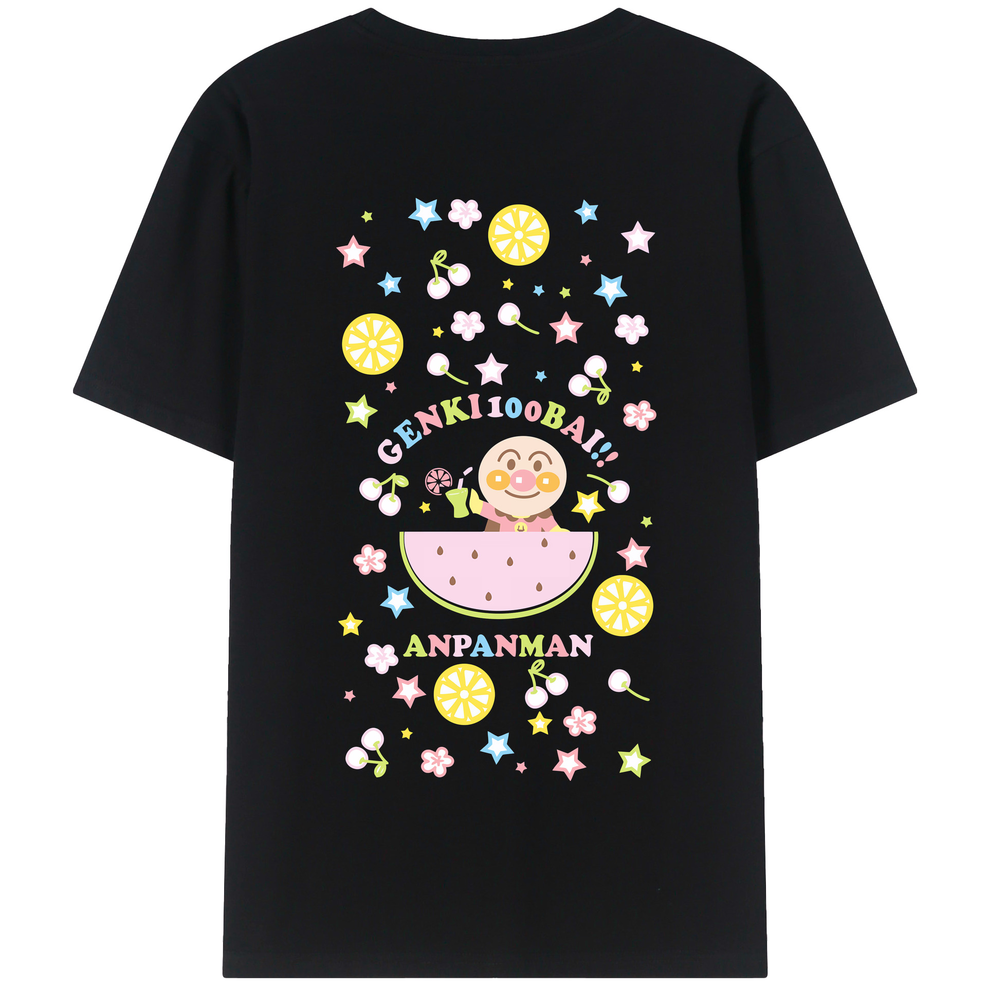 （画像用） アンパンマン Anpanman 綿100％半袖Tシャツ（背面プリント）