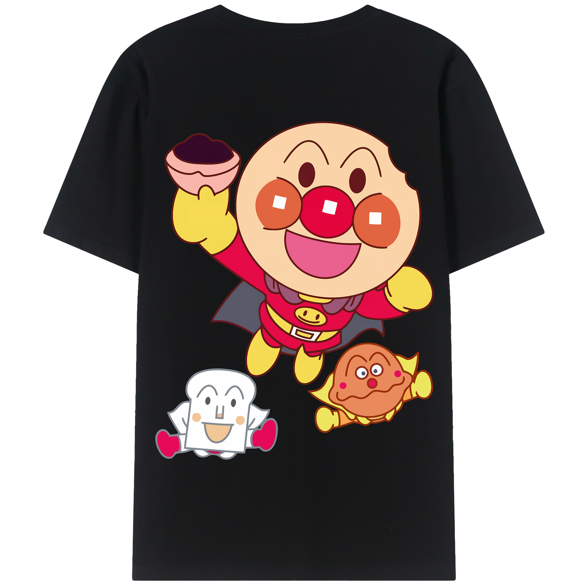 （画像用） アンパンマン Anpanman 綿100％半袖Tシャツ（背面プリント）