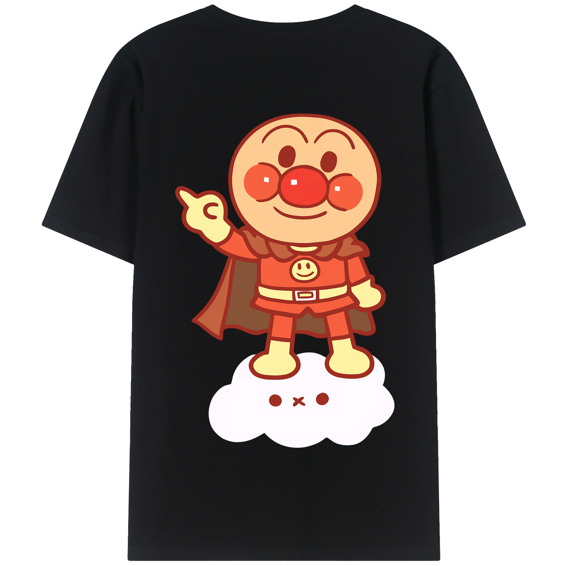 （画像用） アンパンマン Anpanman 綿100％半袖Tシャツ（背面プリント）