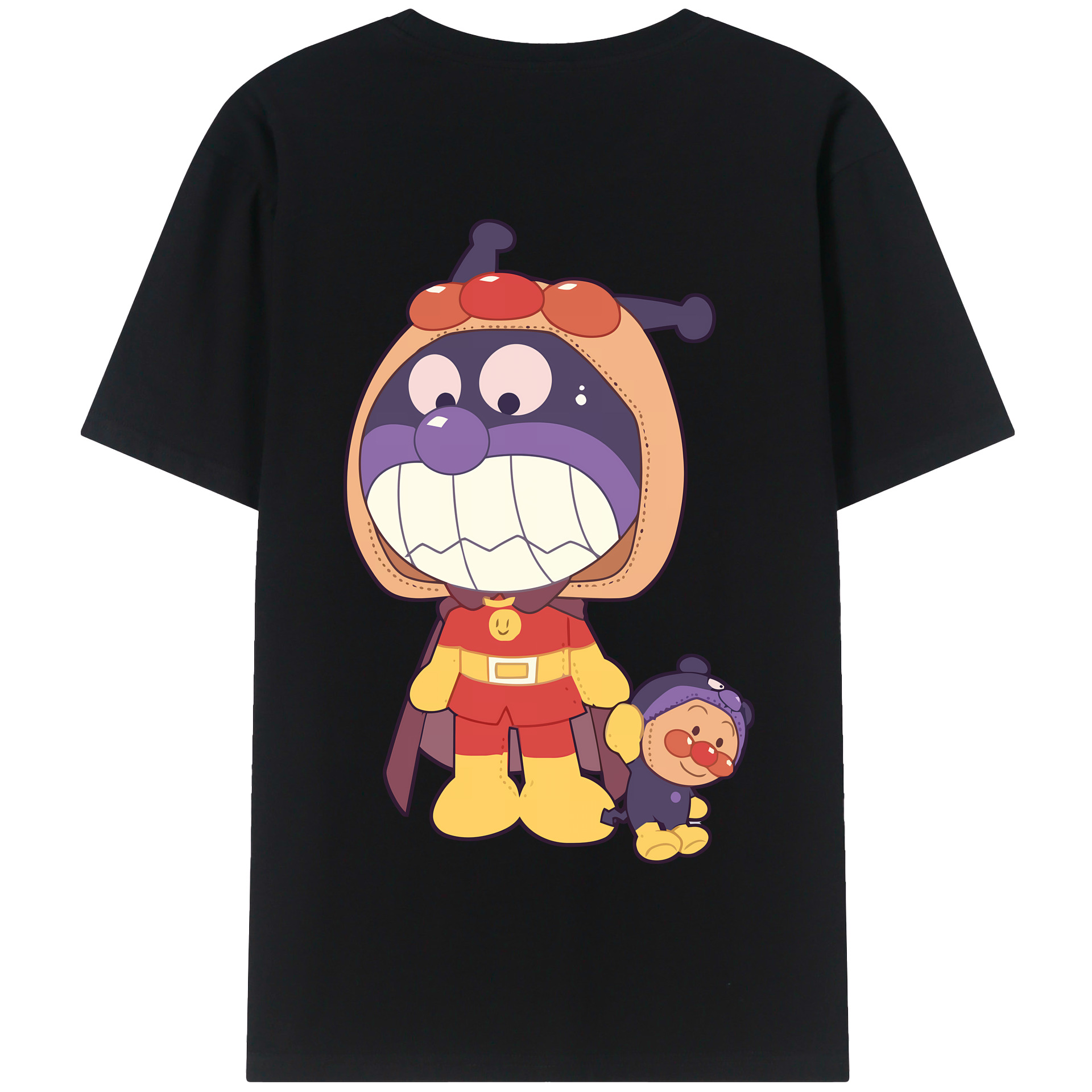 （画像用） アンパンマン Anpanman 綿100％半袖Tシャツ（背面プリント）