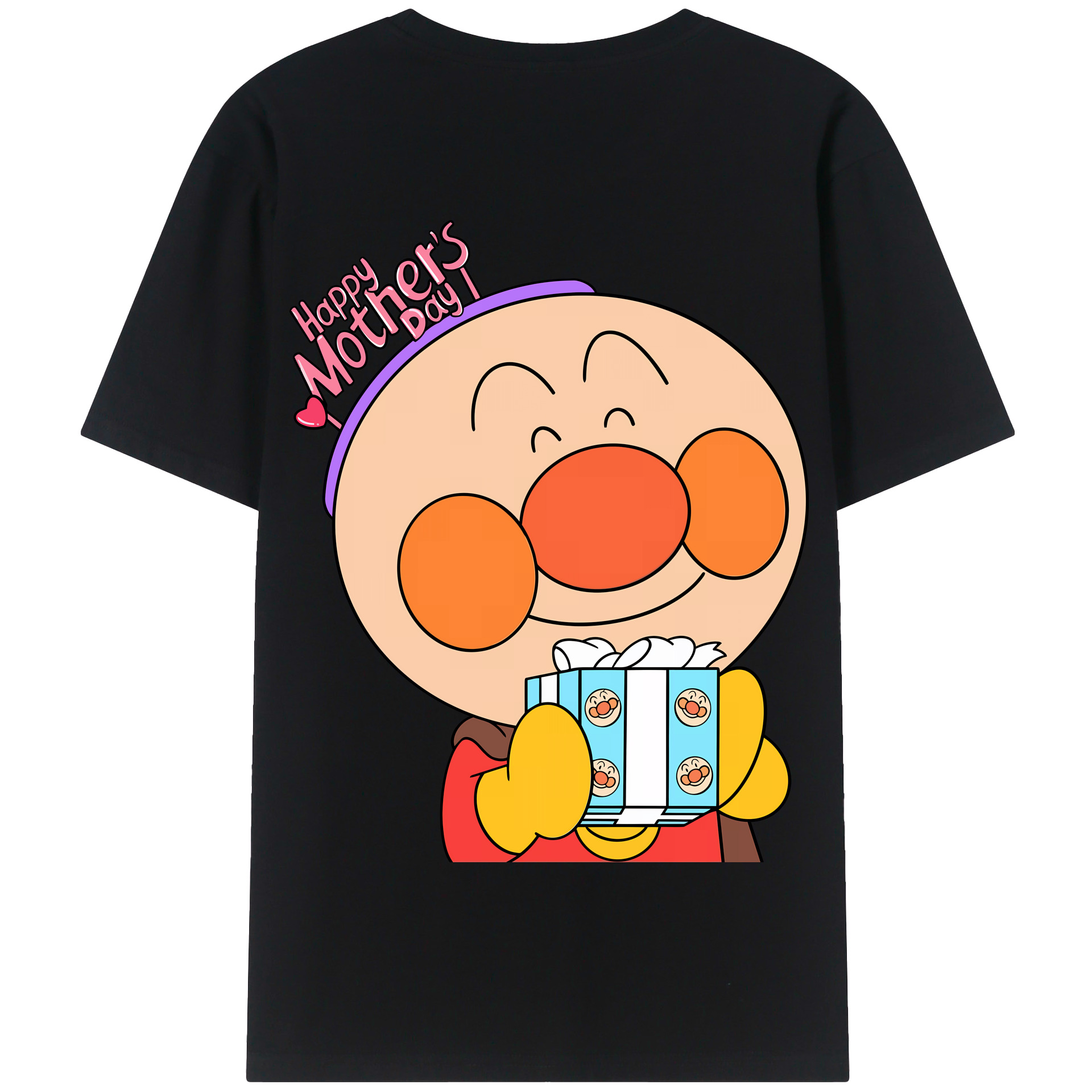（画像用） アンパンマン Anpanman 綿100％半袖Tシャツ（背面プリント）