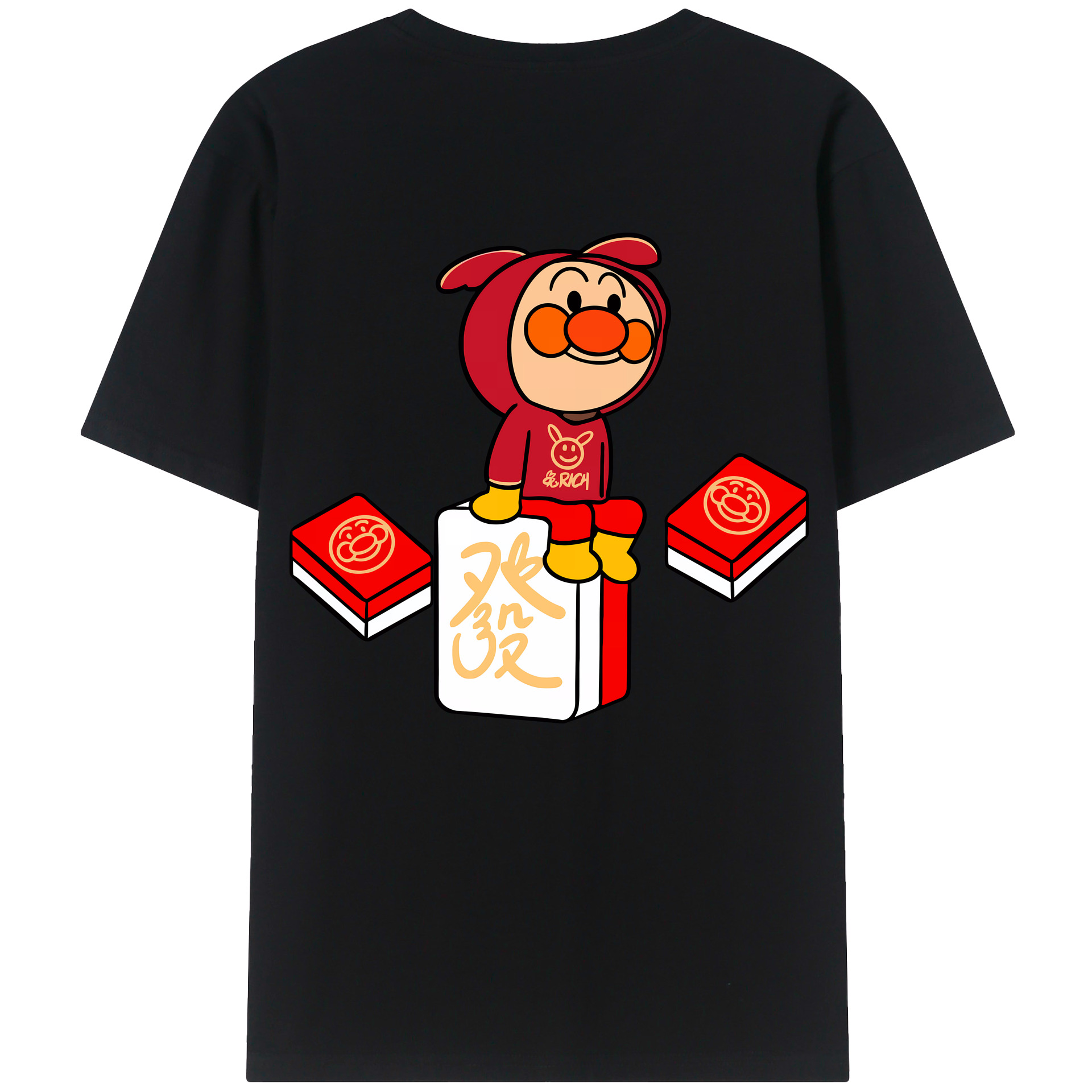 （画像用） アンパンマン Anpanman 綿100％半袖Tシャツ（背面プリント）