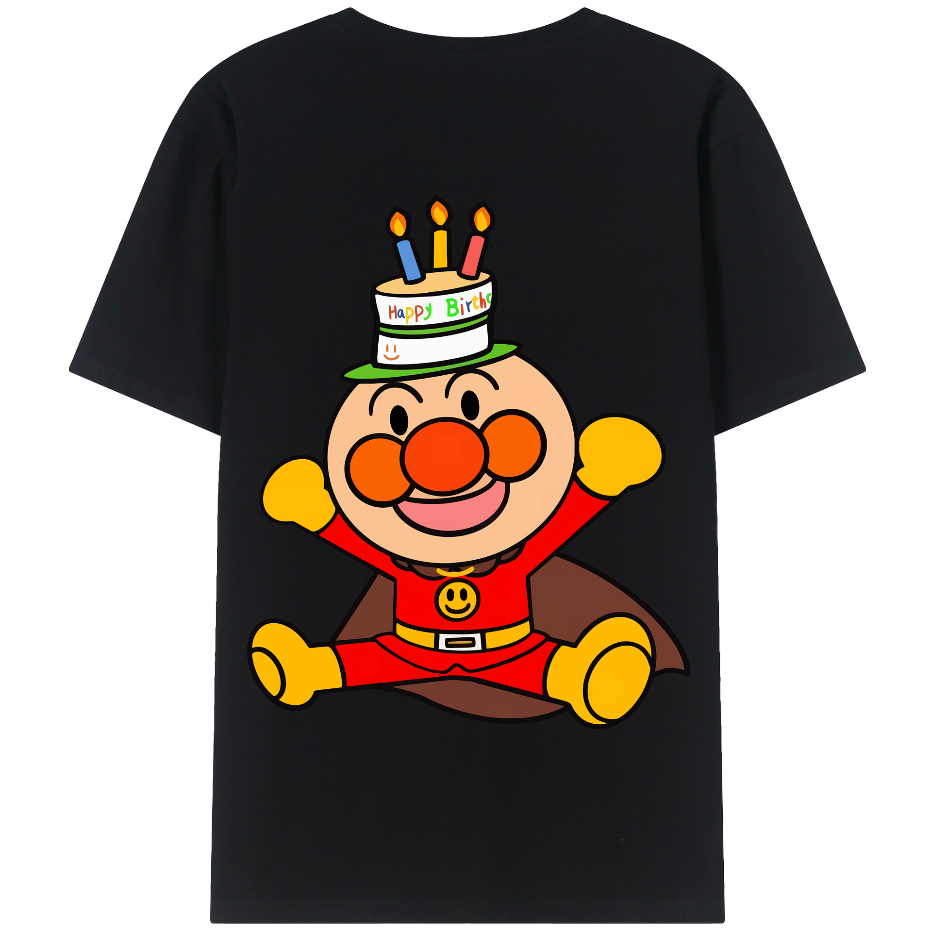 （画像用） アンパンマン Anpanman 綿100％半袖Tシャツ（背面プリント）