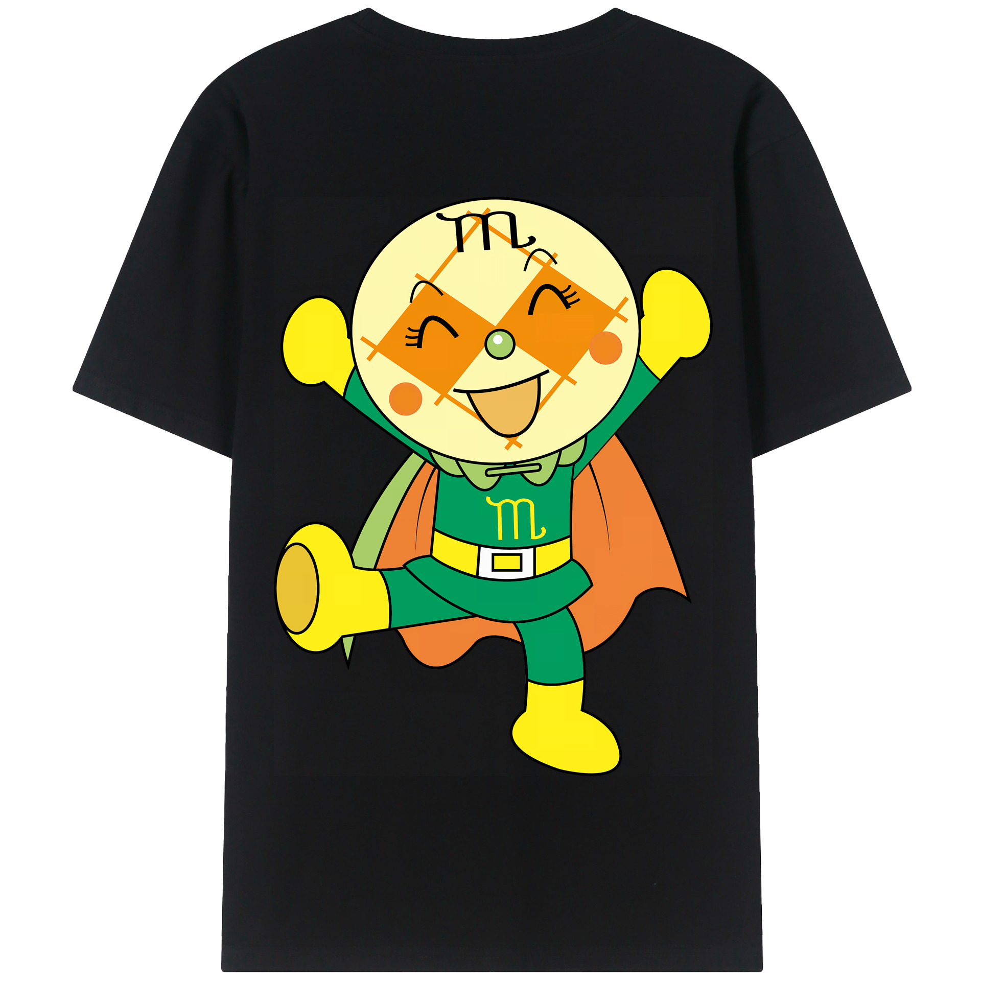 （画像用） アンパンマン Anpanman 綿100％半袖Tシャツ（背面プリント）